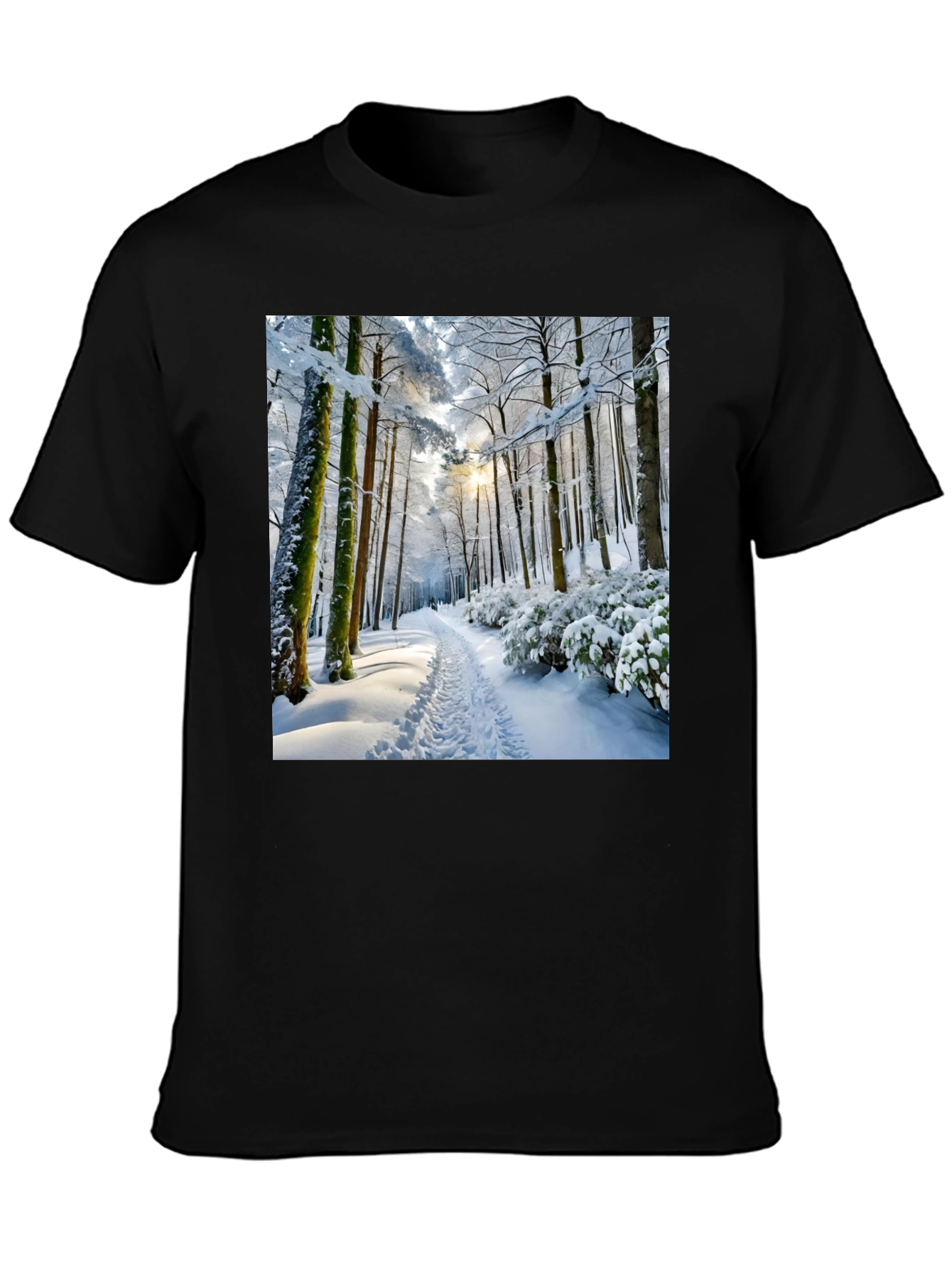 Winter Forest Scene Graphic Tee