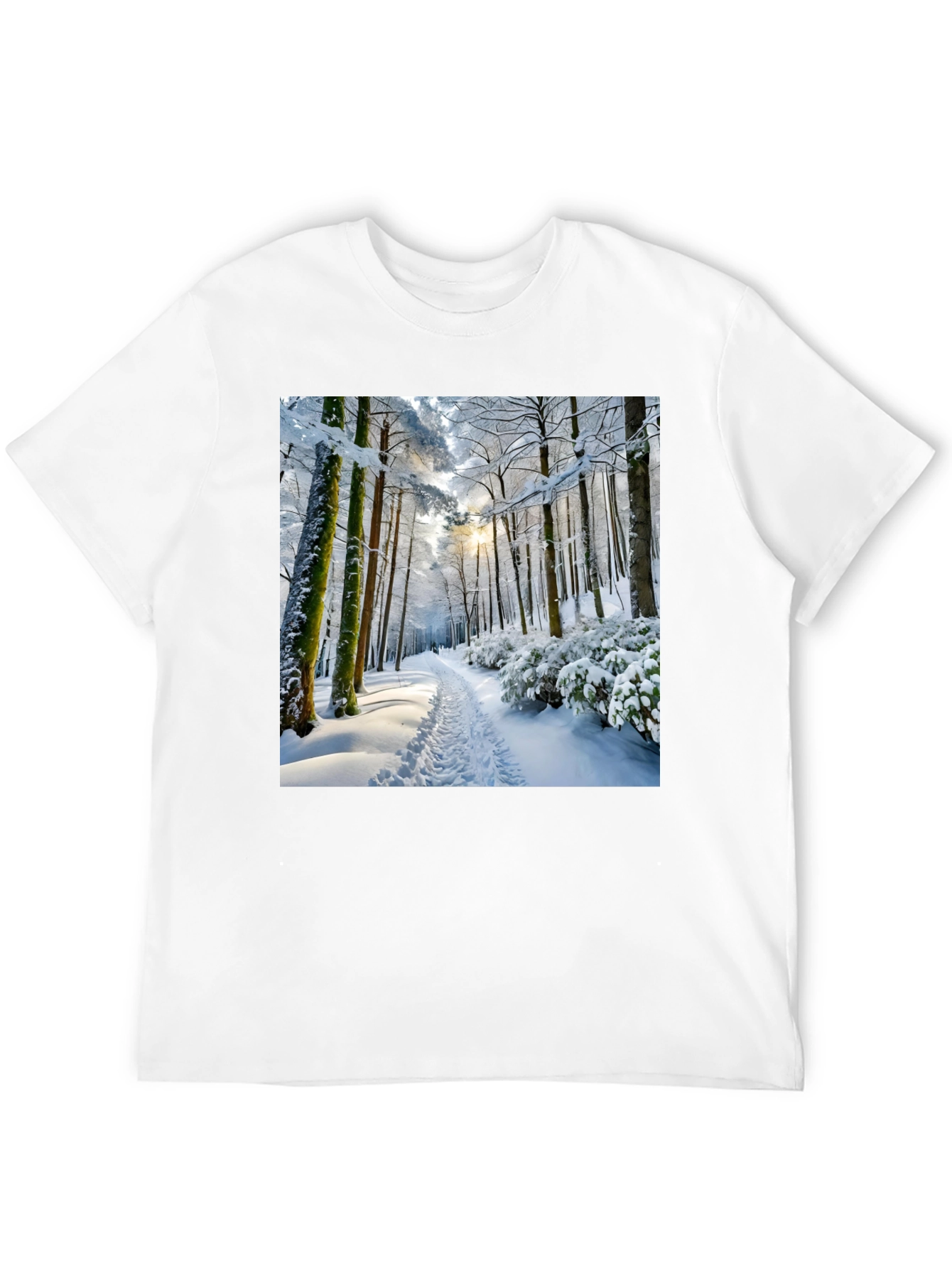 Winter Forest Scene Graphic Tee