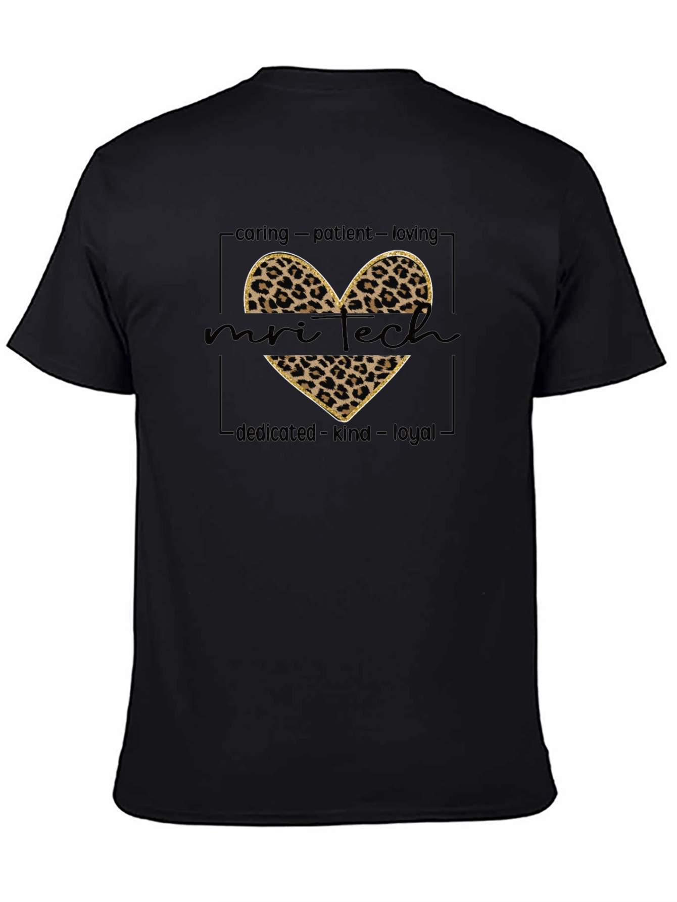 MRI Tech Leopard Heart Graphic Tee