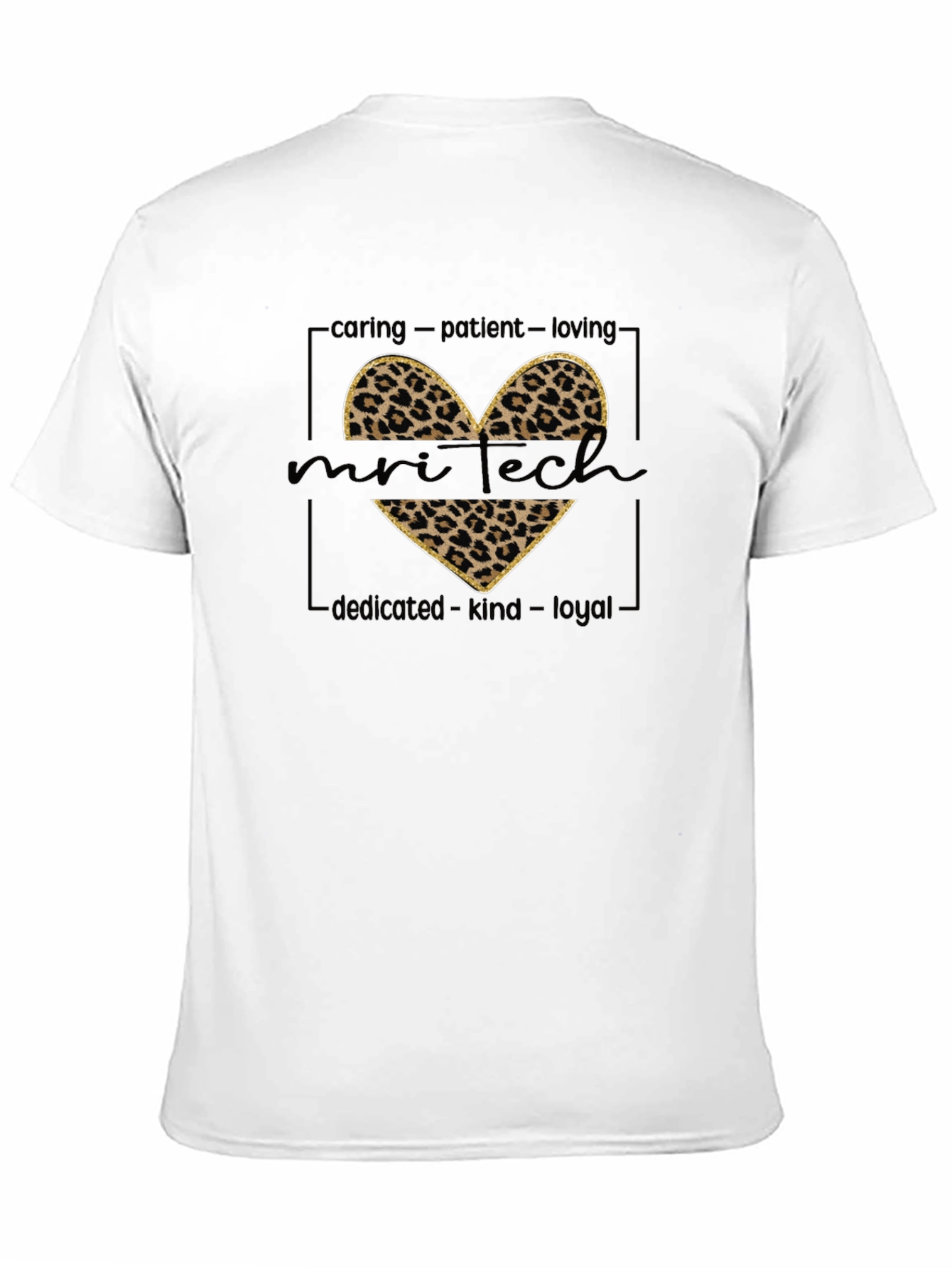 MRI Tech Leopard Heart Graphic Tee