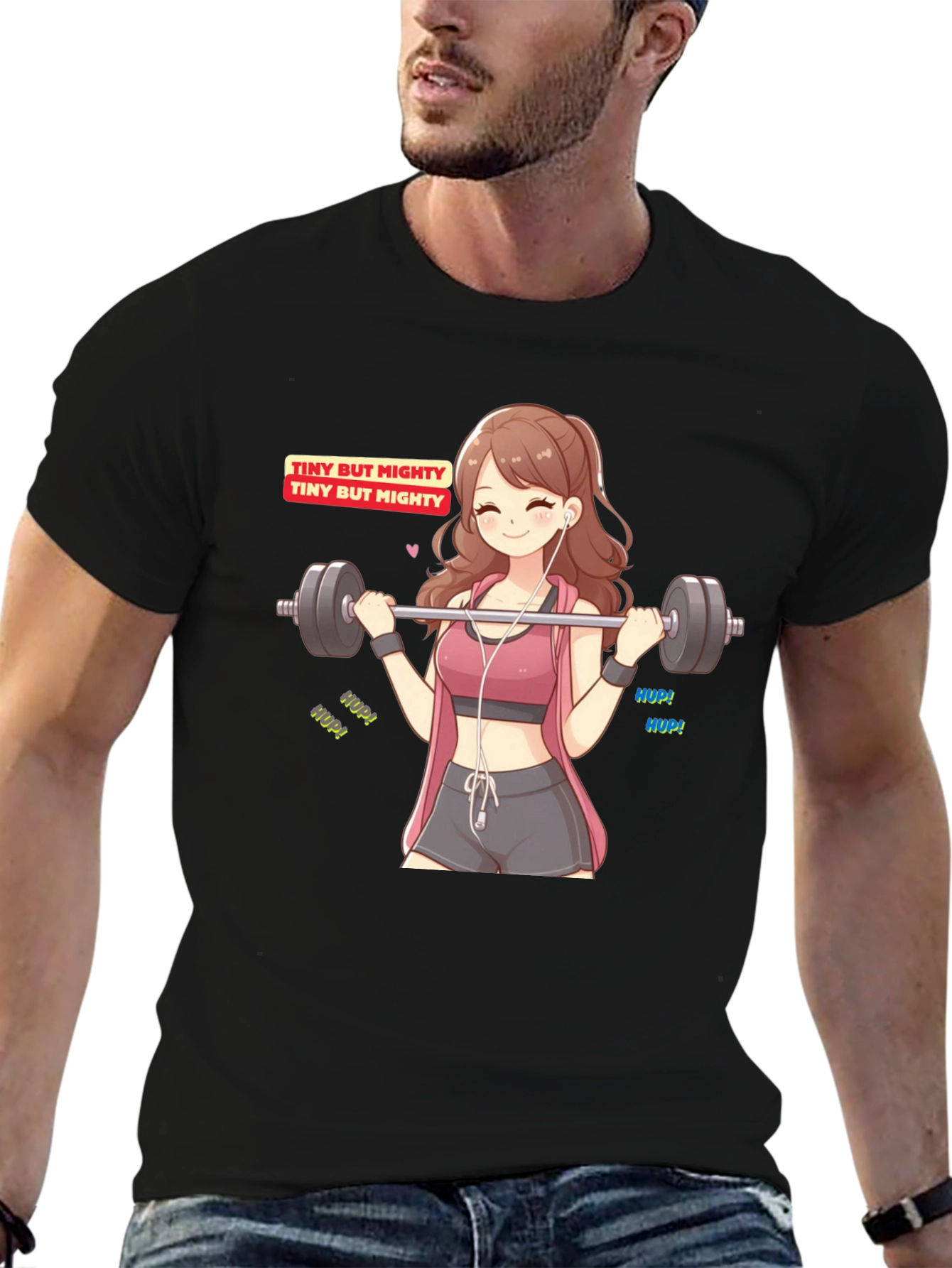 Tiny But Mighty Anime Workout T-Shirt
