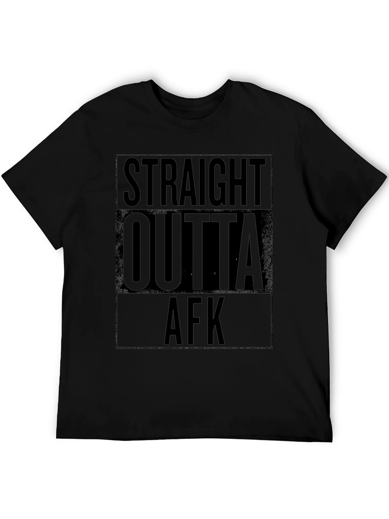 Straight Outta AFK Black T-Shirt