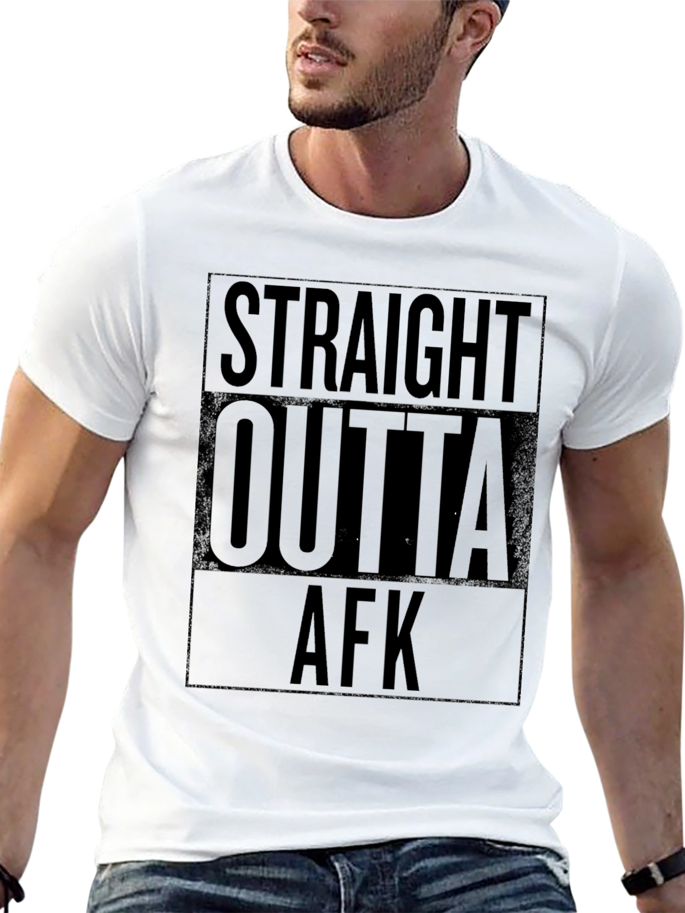 Straight Outta AFK Black T-Shirt