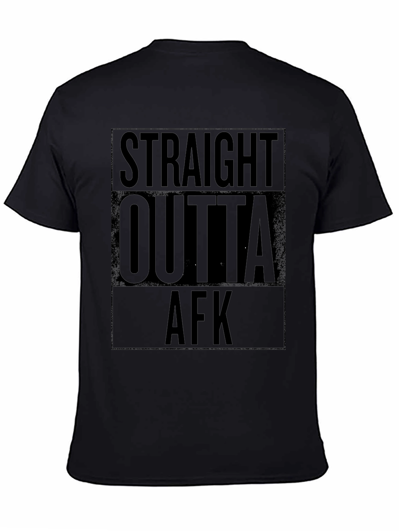 Straight Outta AFK Black T-Shirt