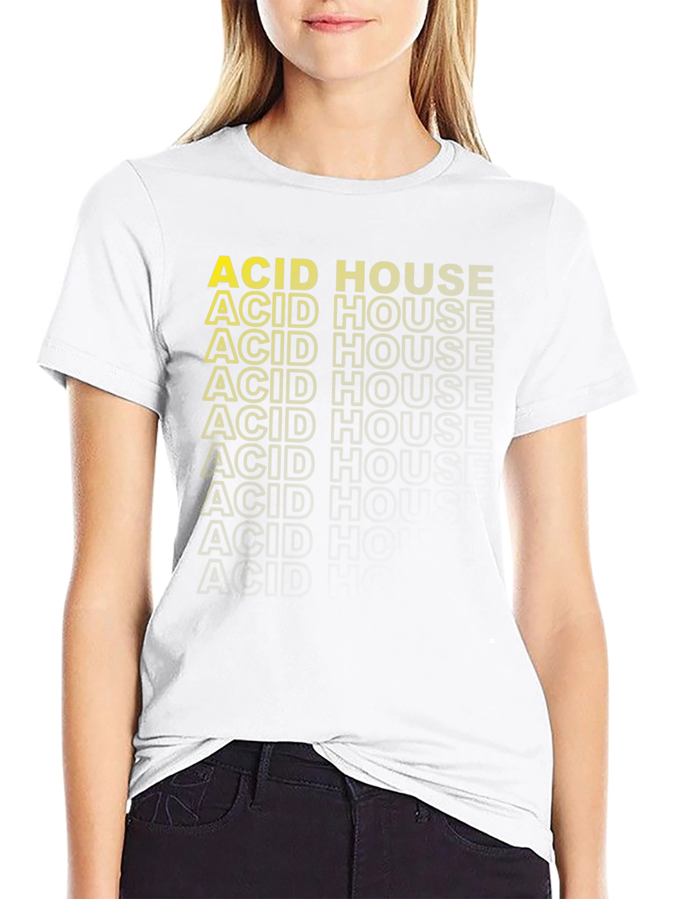 Acid House Music T-Shirt - Graphic Text Design
