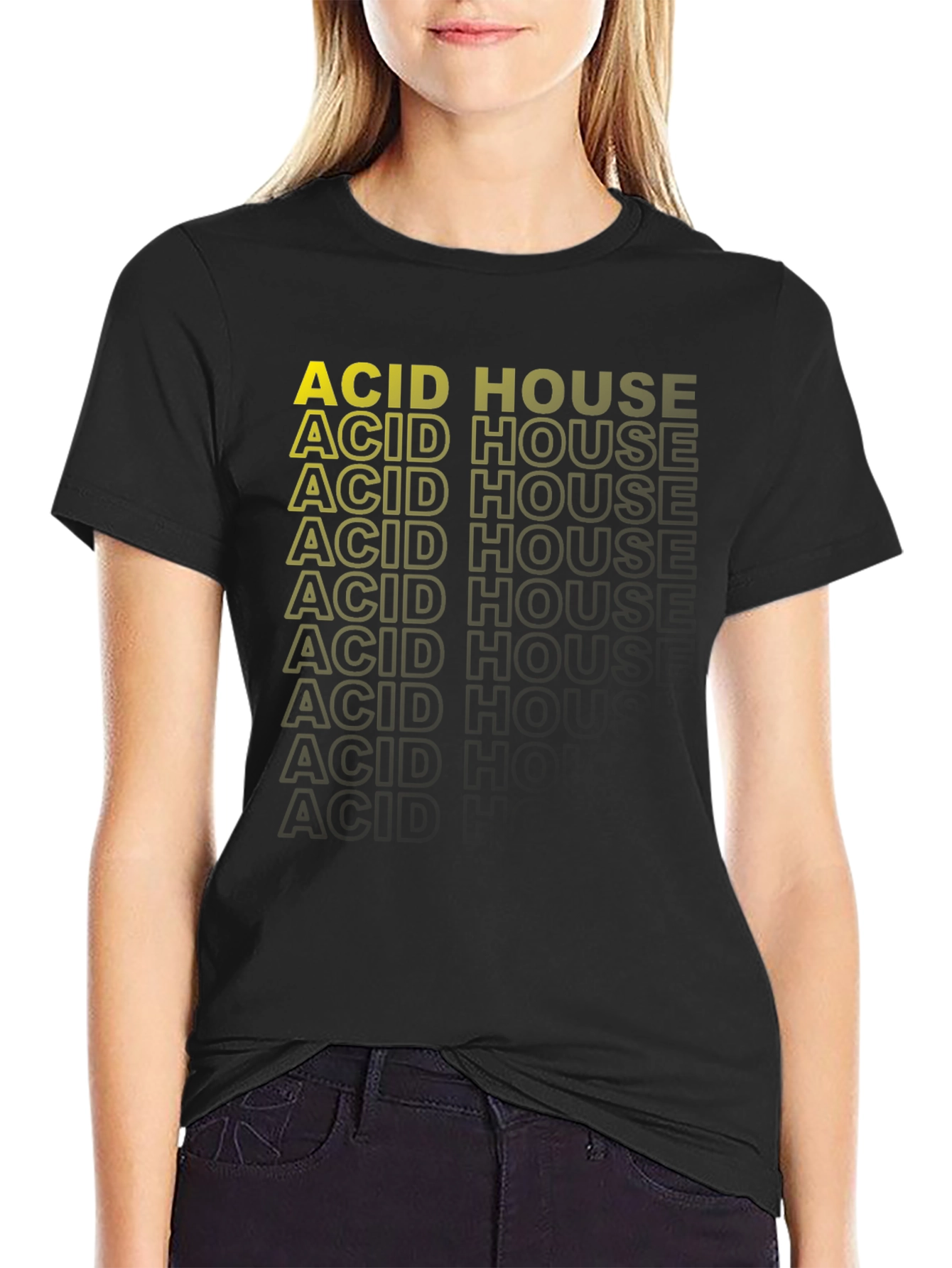 Acid House Music T-Shirt - Graphic Text Design