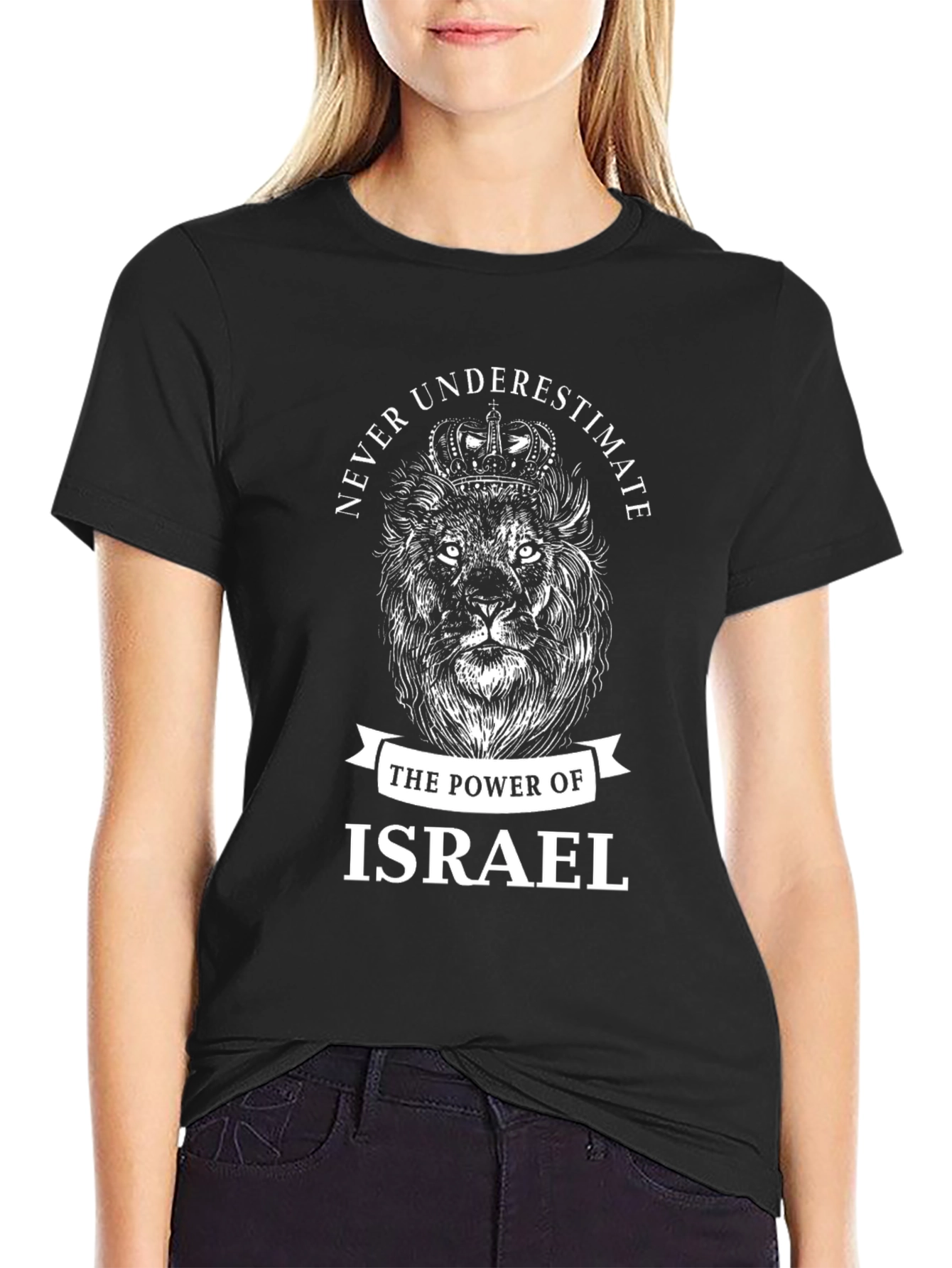Never Underestimate Israel Lion Graphic T-Shirt
