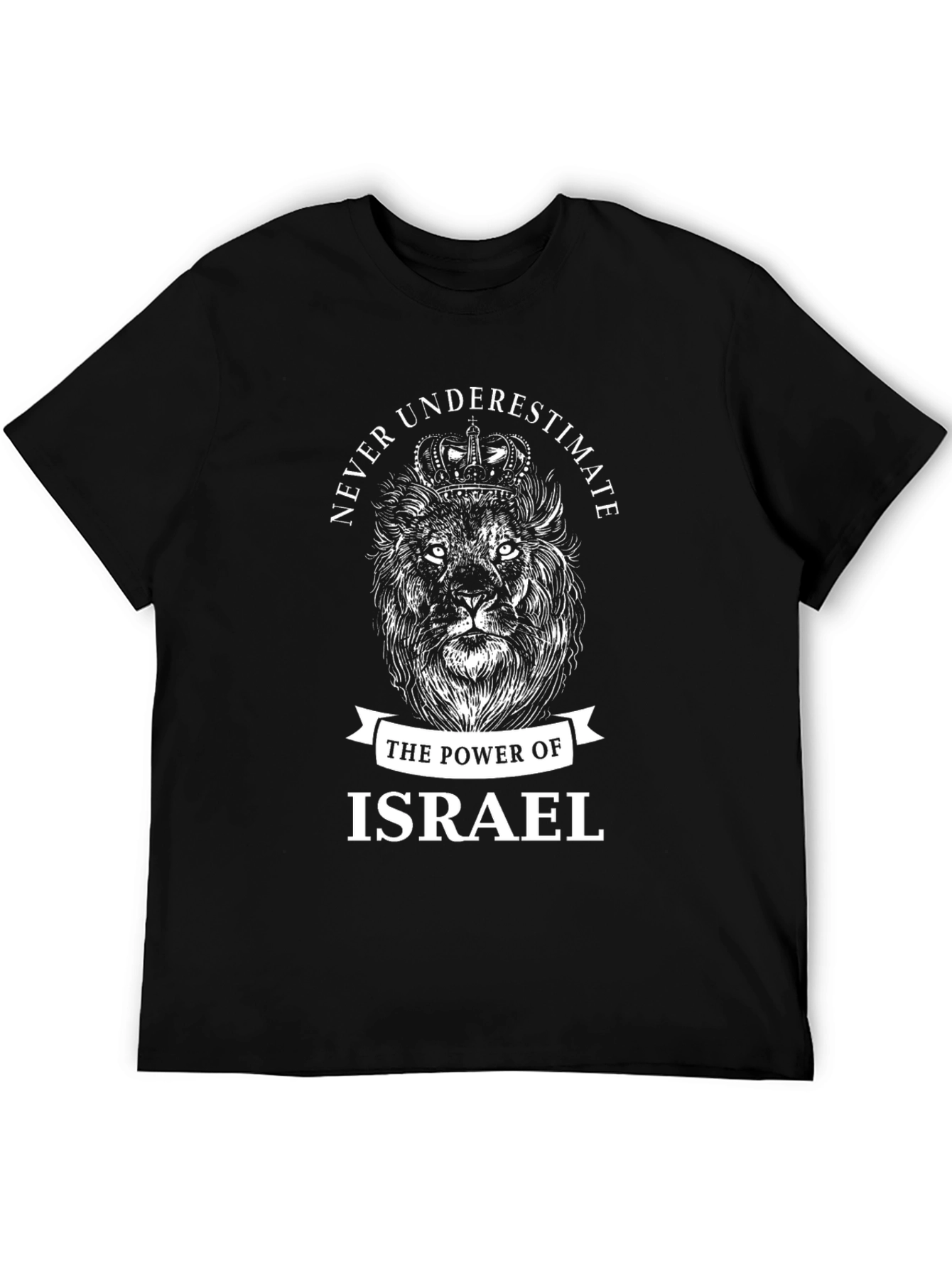 Never Underestimate Israel Lion Graphic T-Shirt