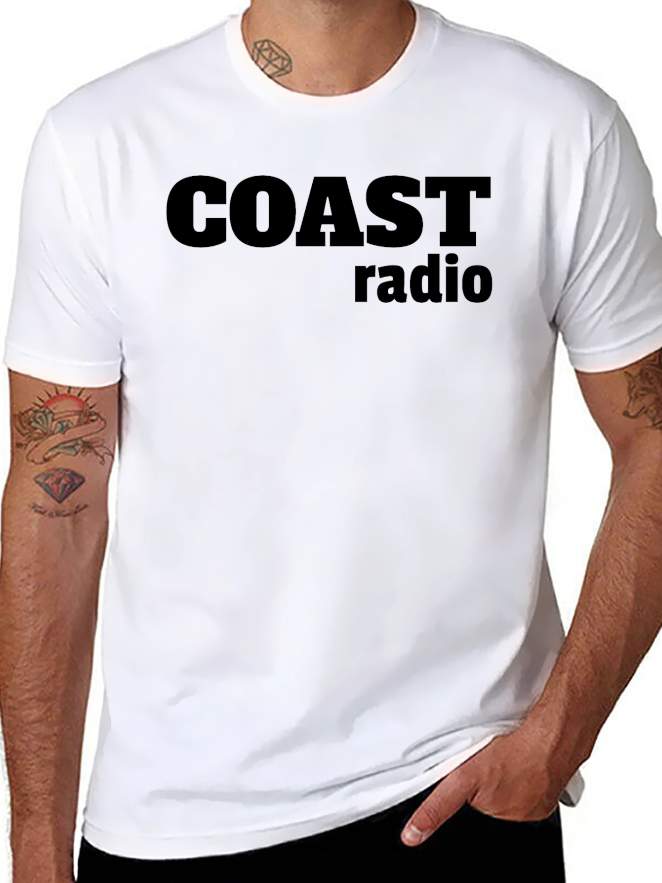 Coast Radio Black T-Shirt - Classic Style