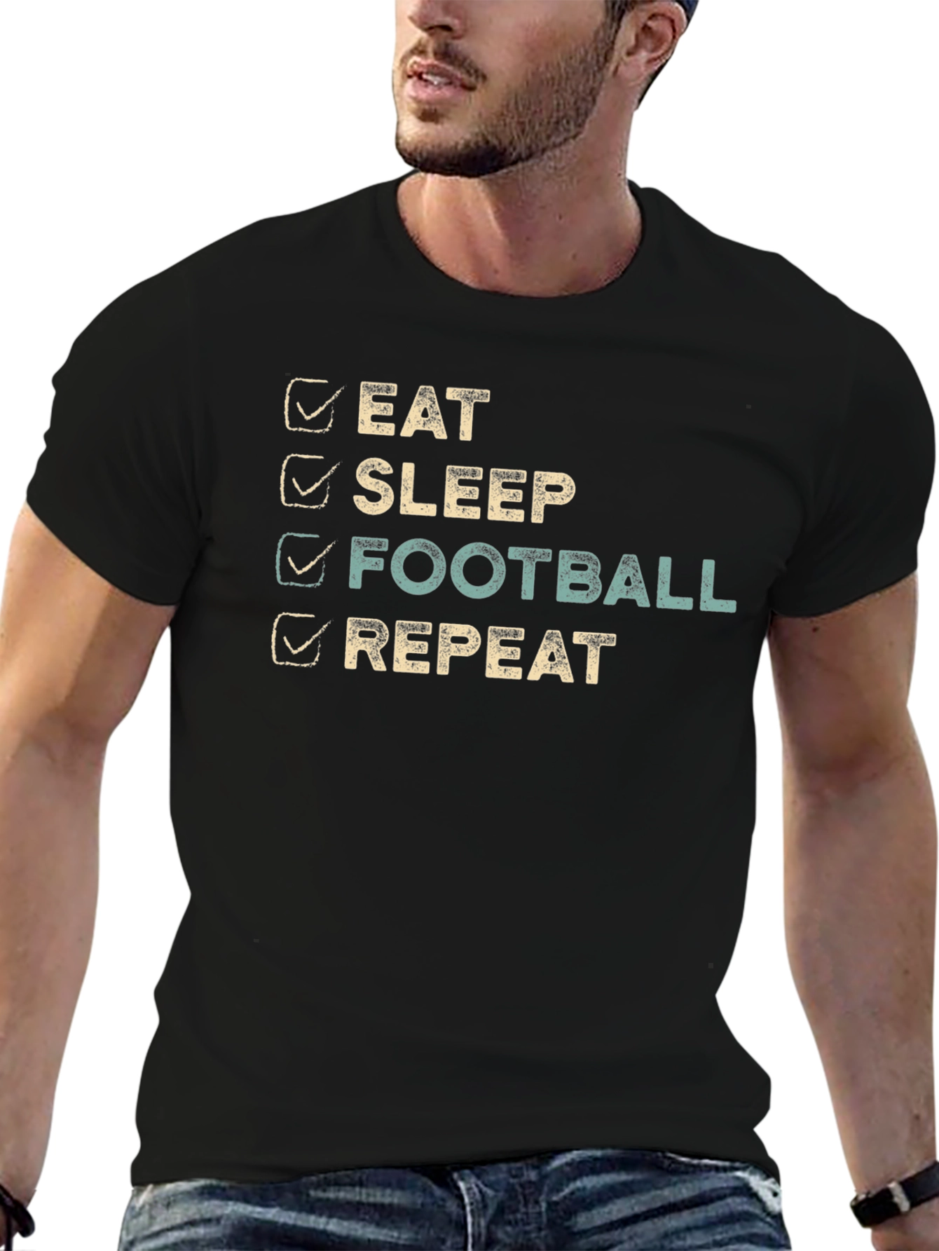 Eat Sleep Football Repeat T-Shirt