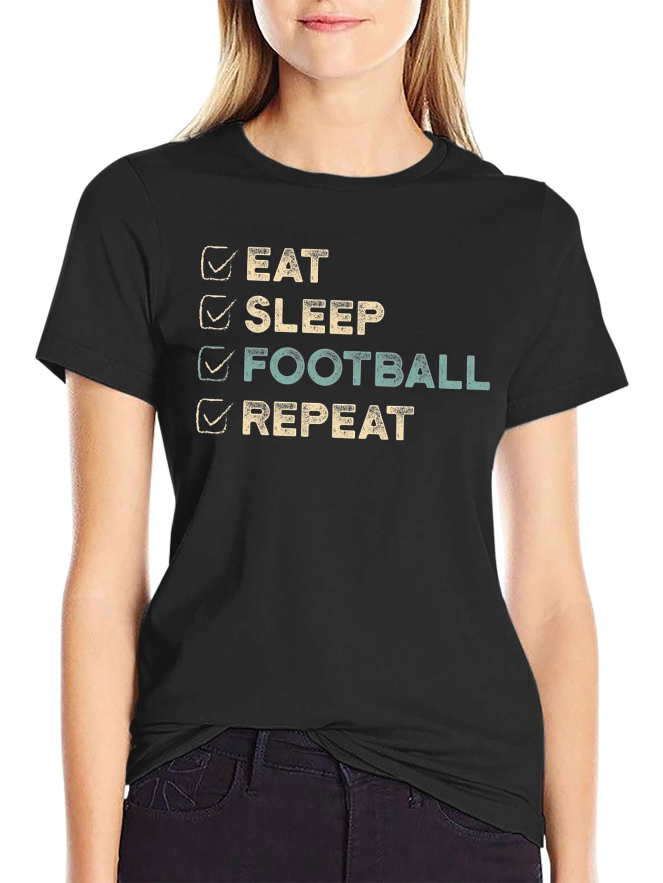 Eat Sleep Football Repeat T-Shirt