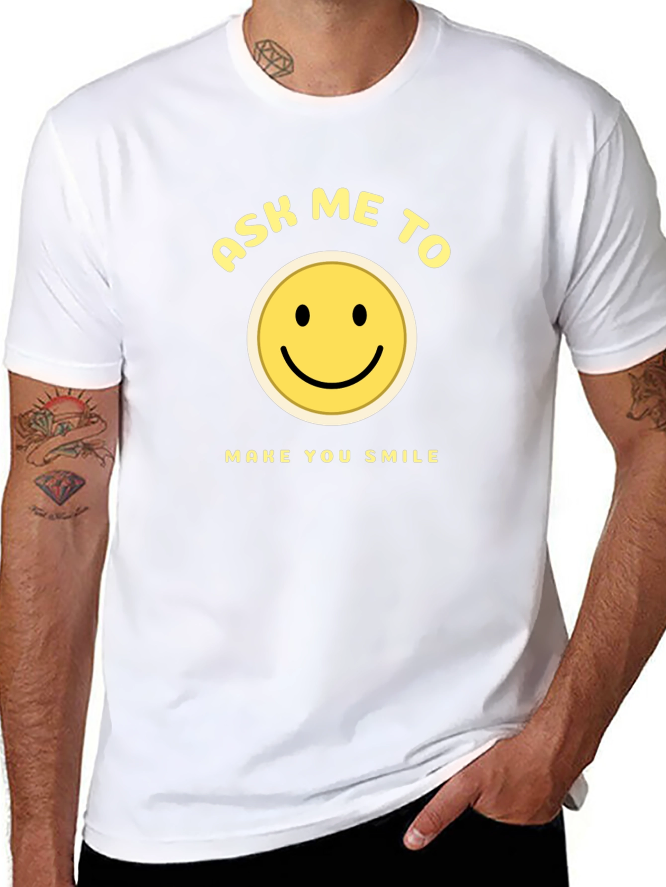 Ask Me To Make You Smile Black T-Shirt