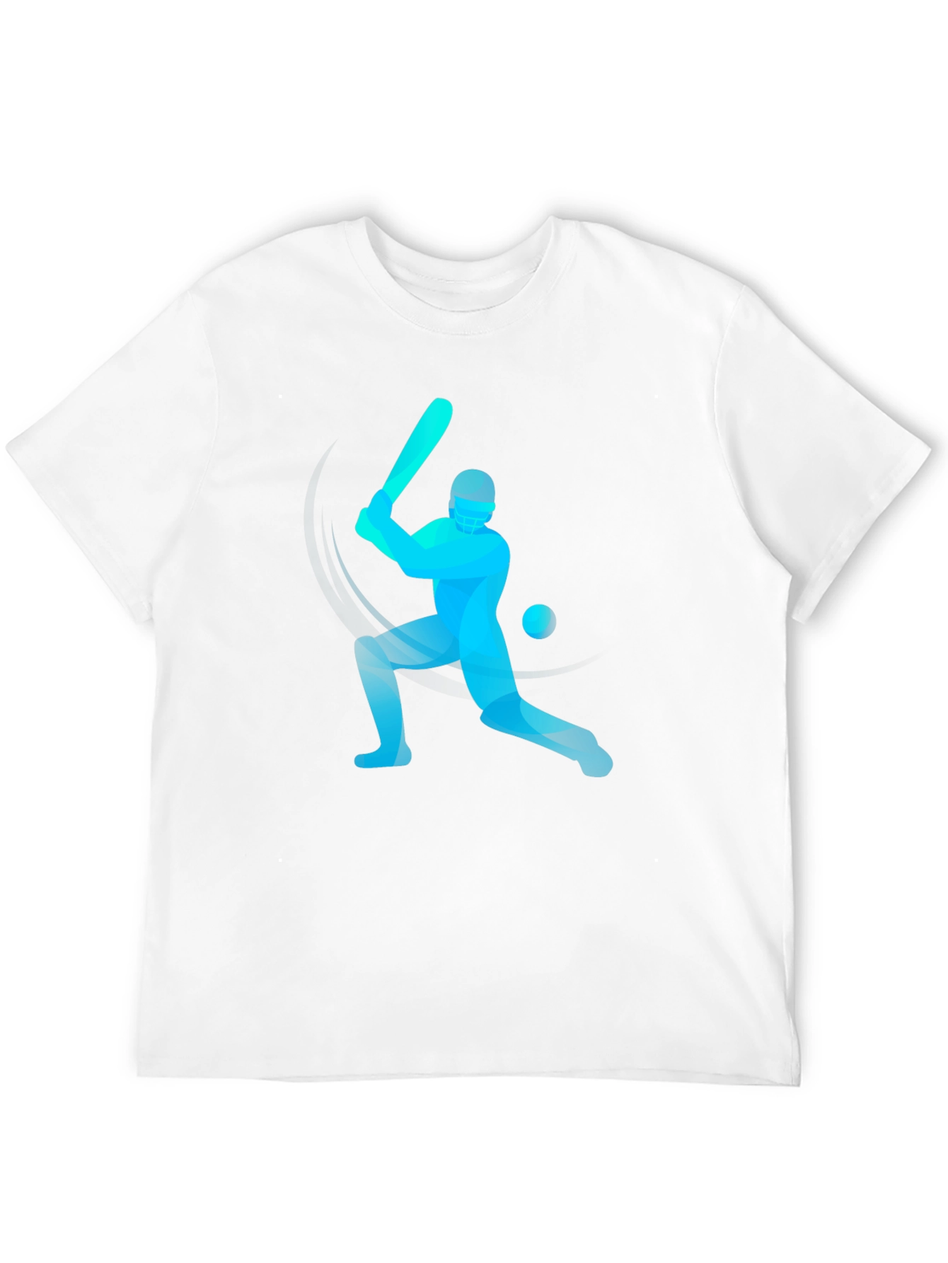 Cricket Player Graphic Tee - Stylish Black T-Shirt