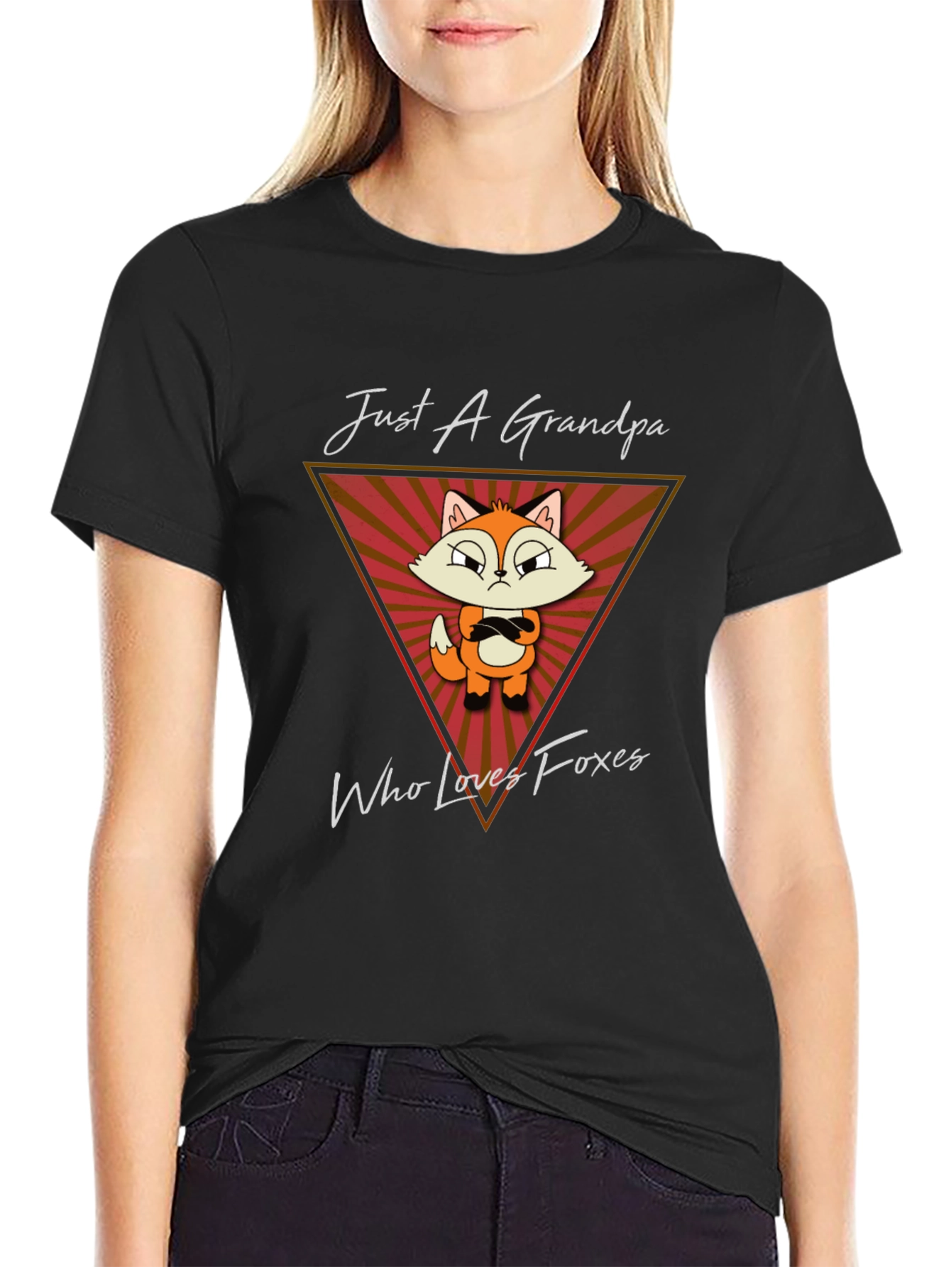 Just A Grandpa Who Loves Foxes T-Shirt