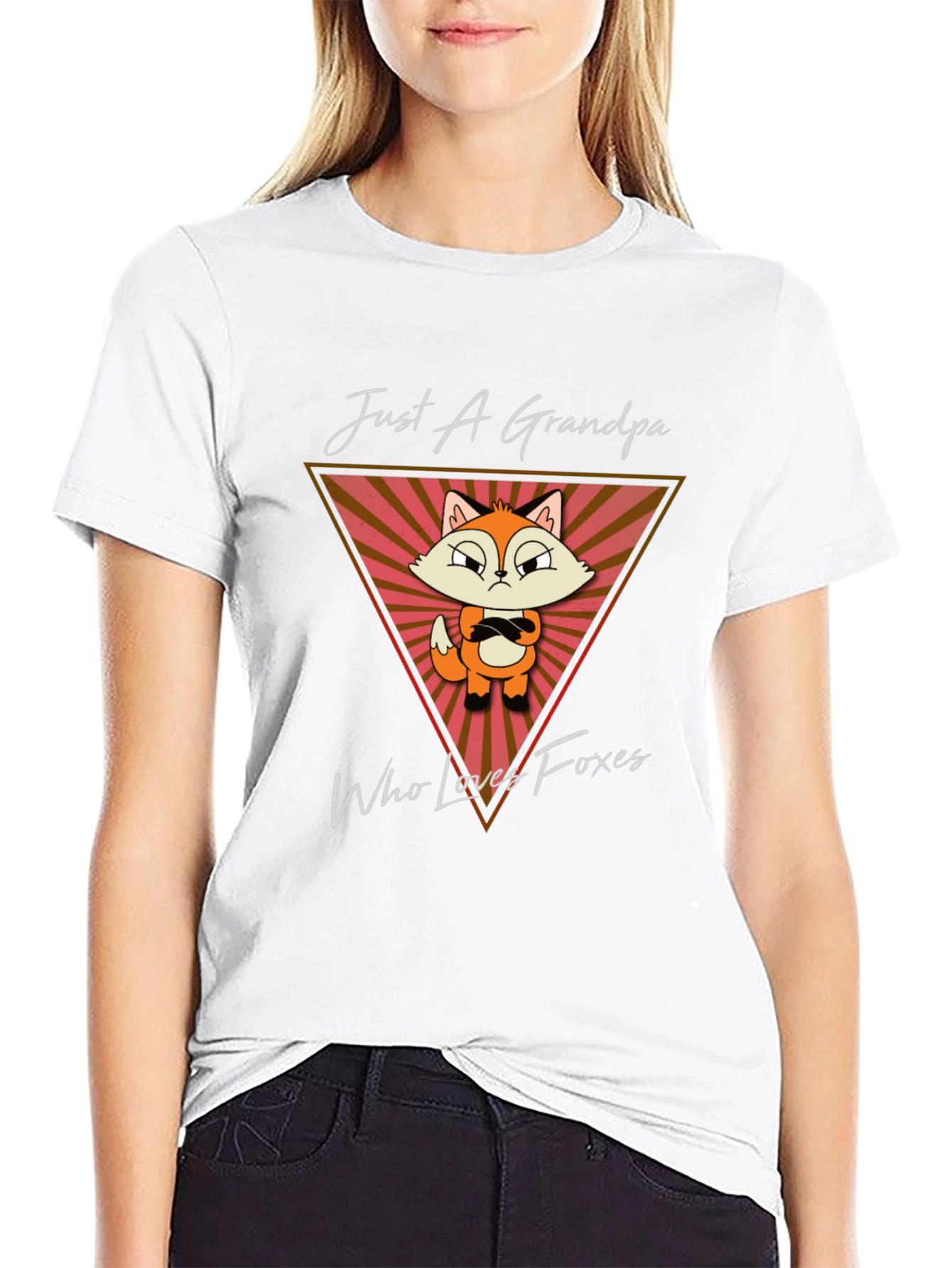 Just A Grandpa Who Loves Foxes T-Shirt