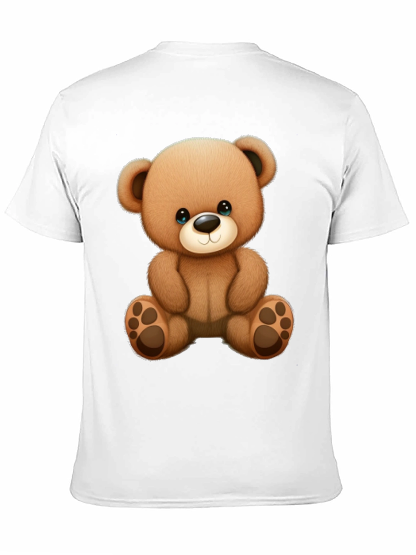 Cute Teddy Bear Graphic Black T-Shirt