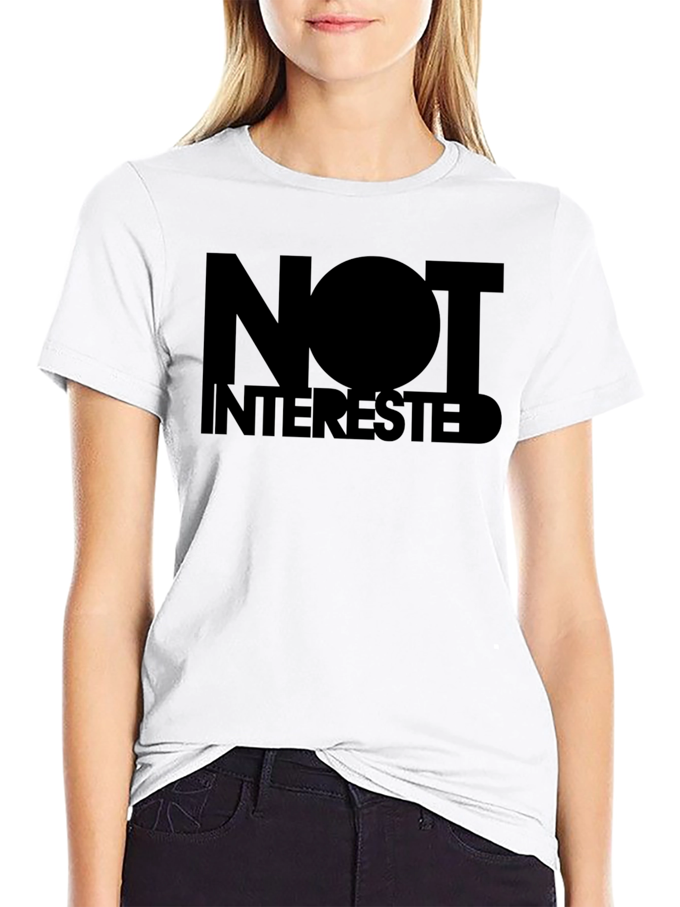 Not Interested Graphic T-Shirt - Bold Statement Tee