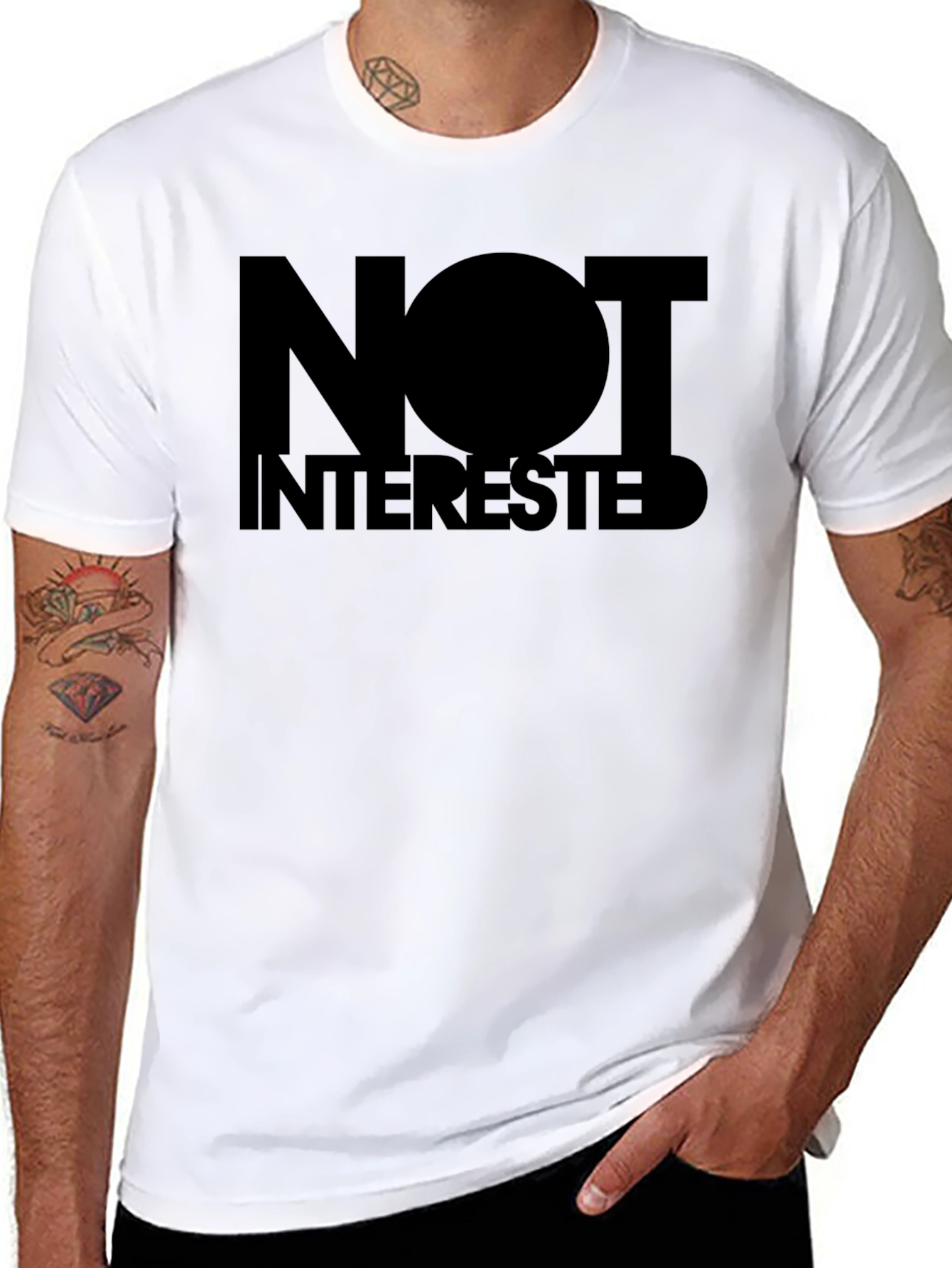 Not Interested Graphic T-Shirt - Bold Statement Tee