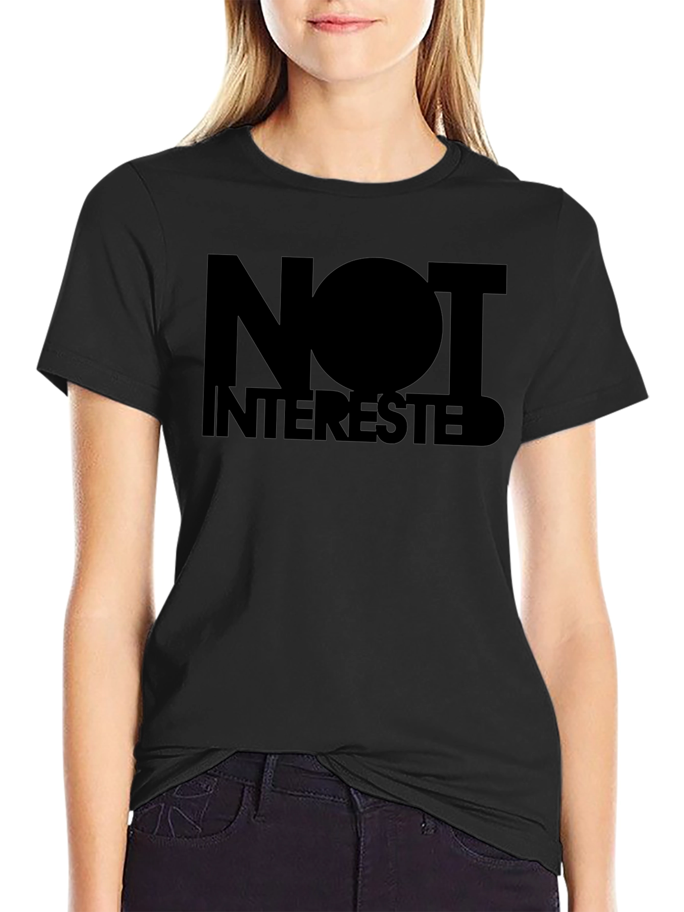 Not Interested Graphic T-Shirt - Bold Statement Tee