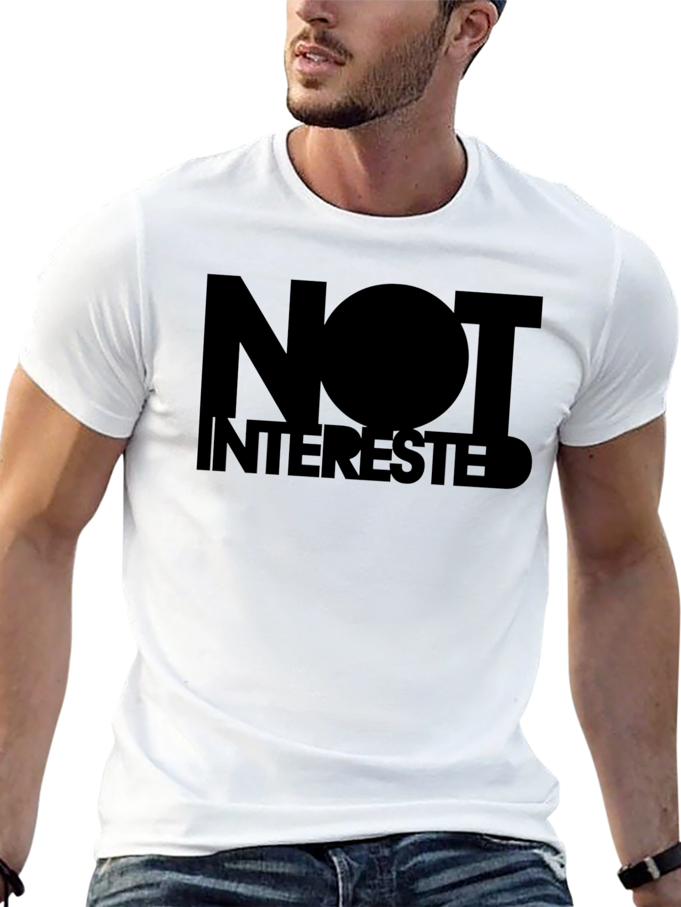 Not Interested Graphic T-Shirt - Bold Statement Tee