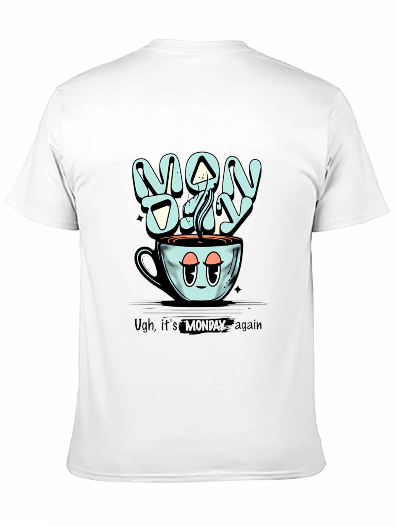 Monday Blues T-Shirt - Coffee Cup Design