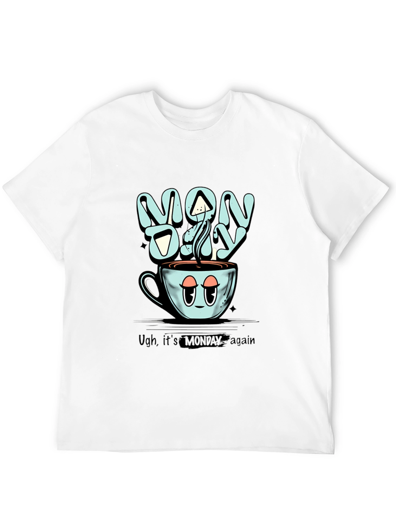 Monday Blues T-Shirt - Coffee Cup Design