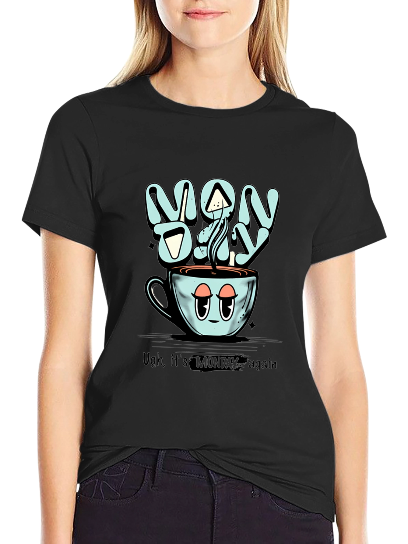 Monday Blues T-Shirt - Coffee Cup Design
