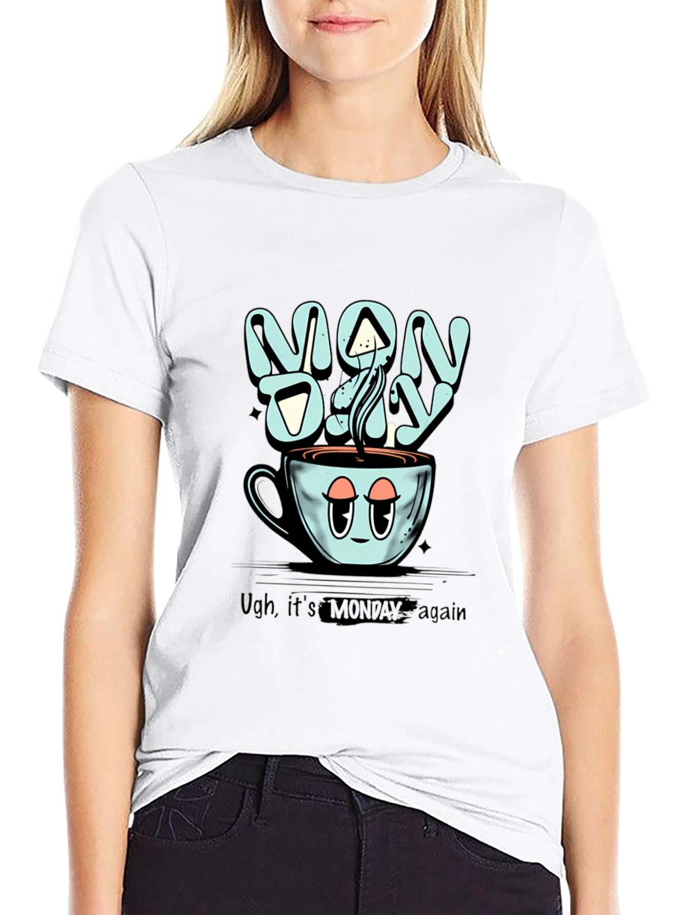 Monday Blues T-Shirt - Coffee Cup Design