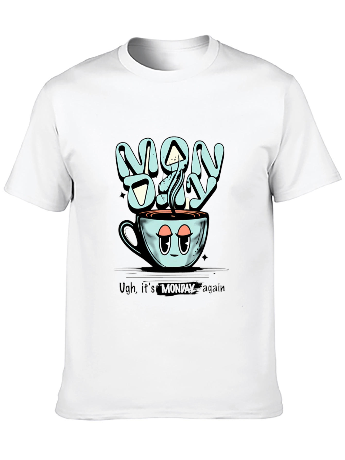 Monday Blues T-Shirt - Coffee Cup Design