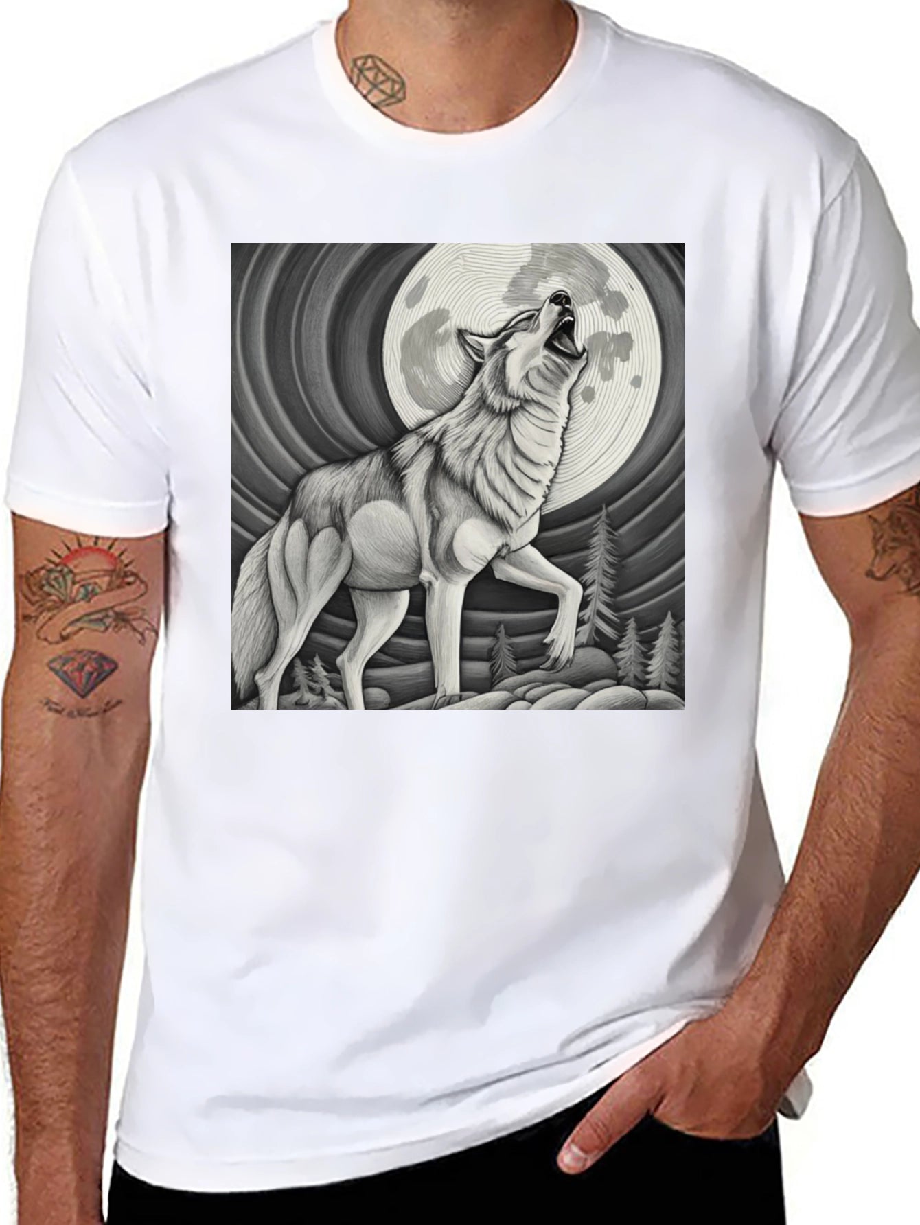 Wolf Moon Graphic T-Shirt