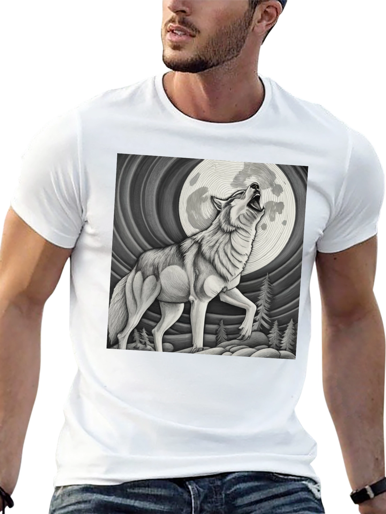 Wolf Moon Graphic T-Shirt
