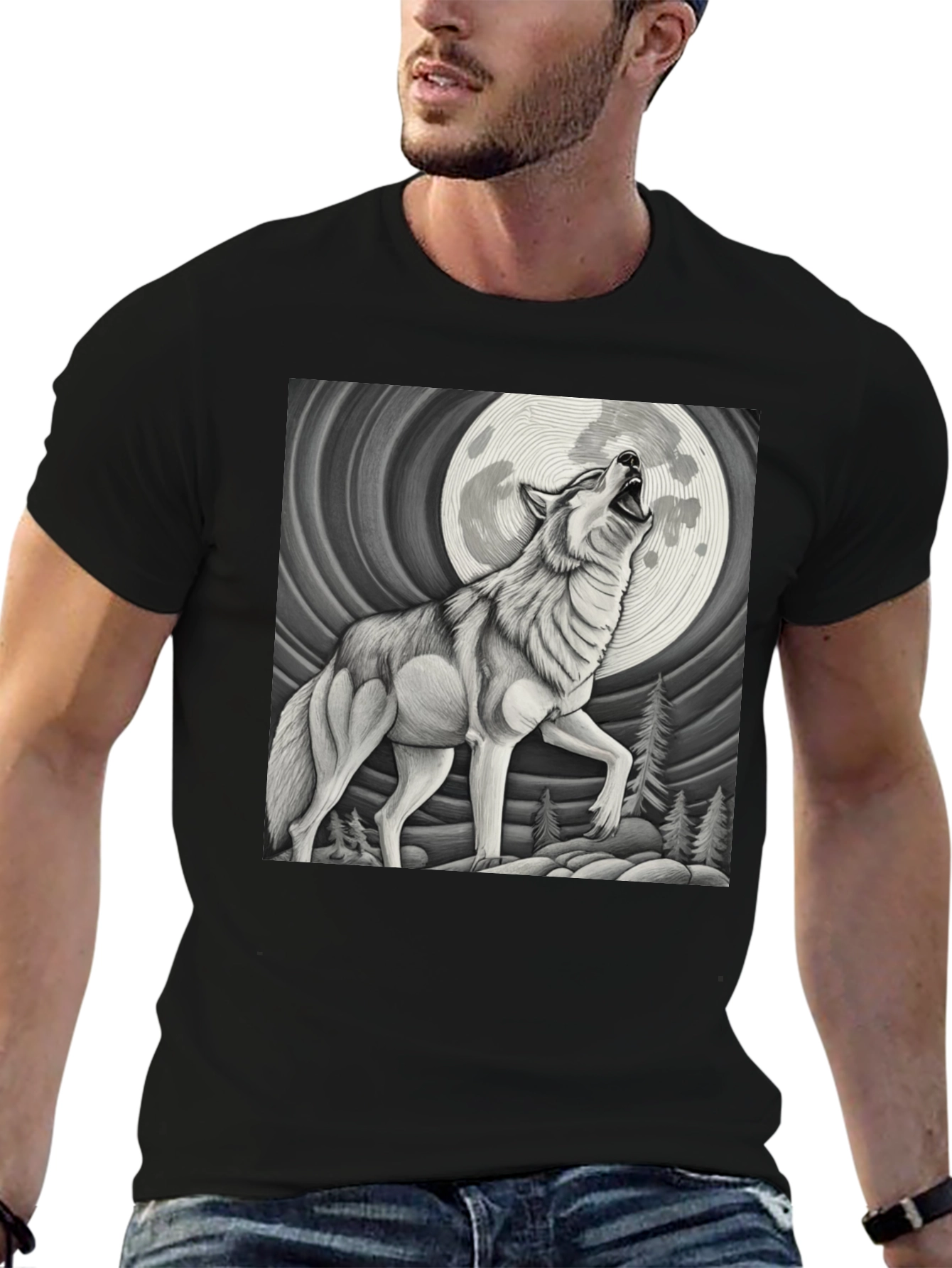 Wolf Moon Graphic T-Shirt
