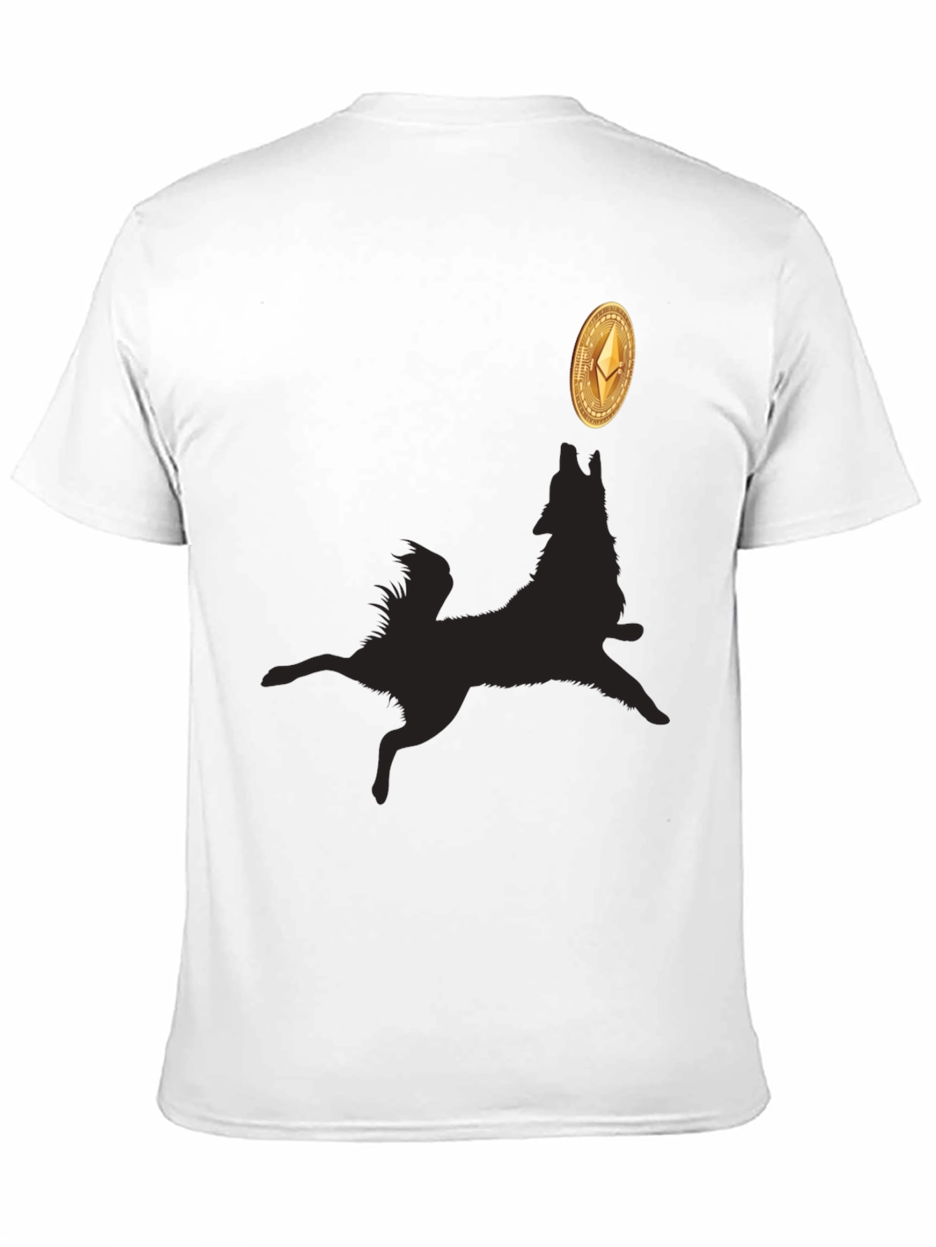 Ethereum Wolf Black T-Shirt - Crypto Fashion