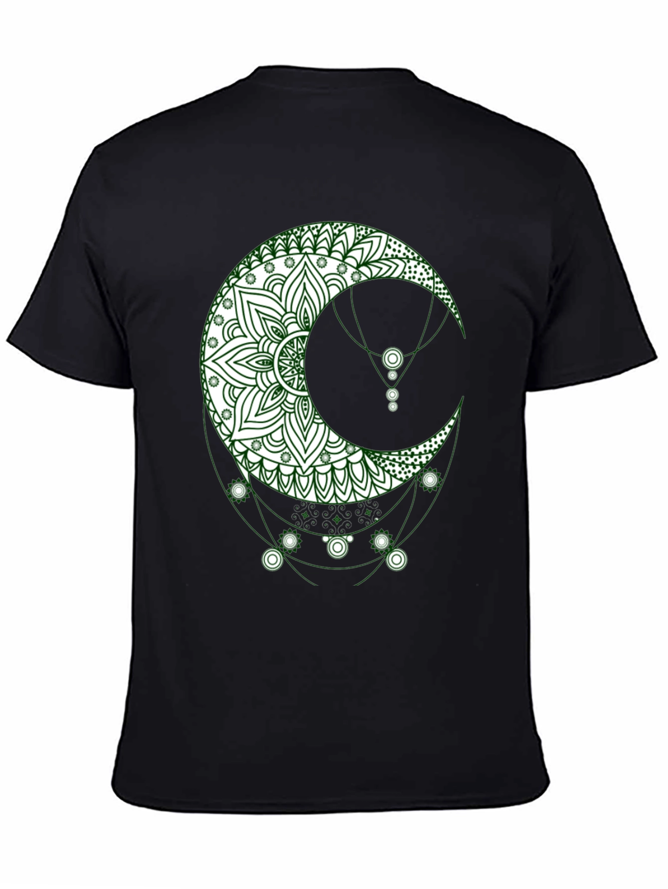 Boho Moon Graphic Tee - Stylish Black T-Shirt