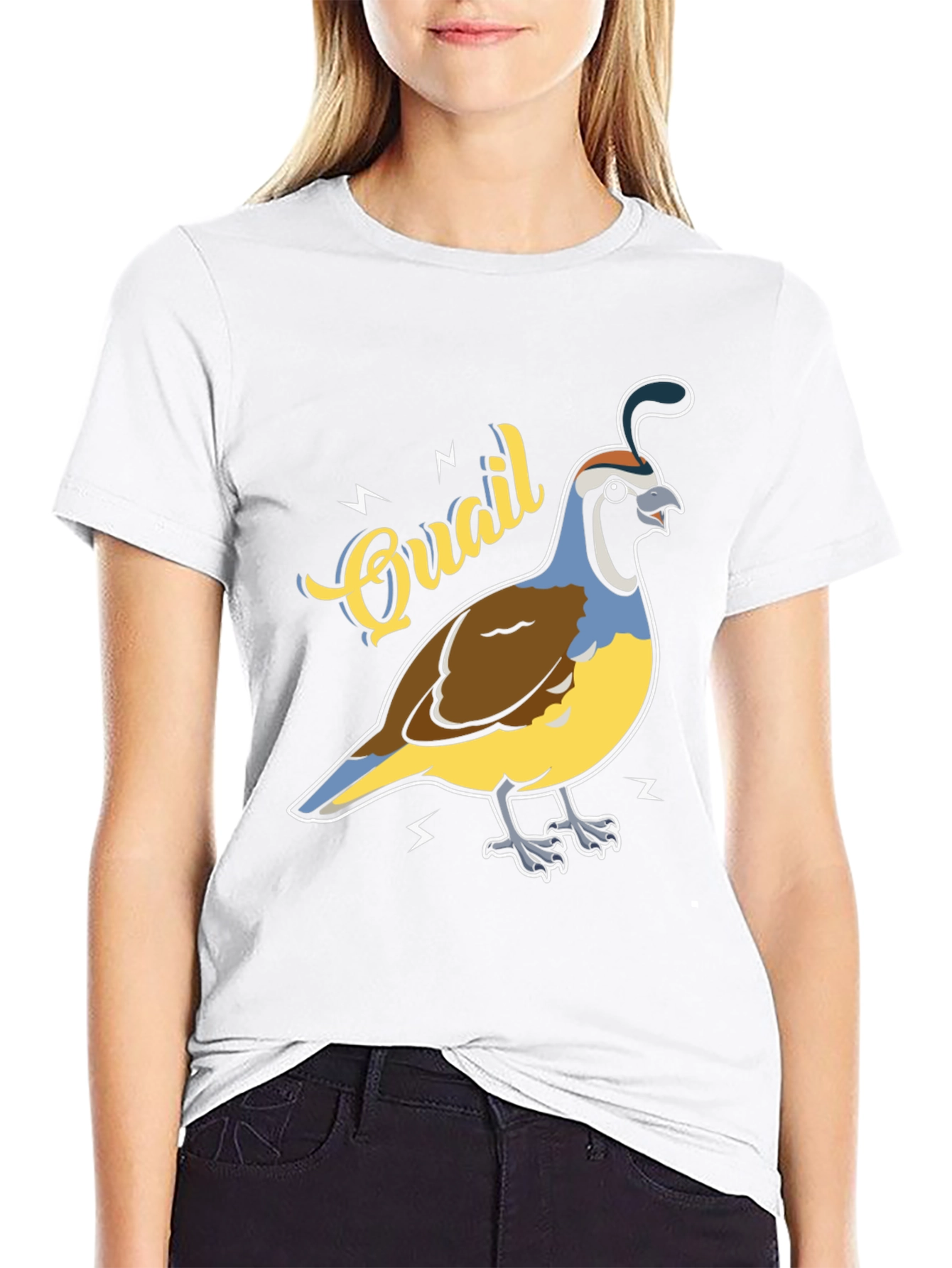 Quail Graphic T-Shirt - Bird Lover Tee