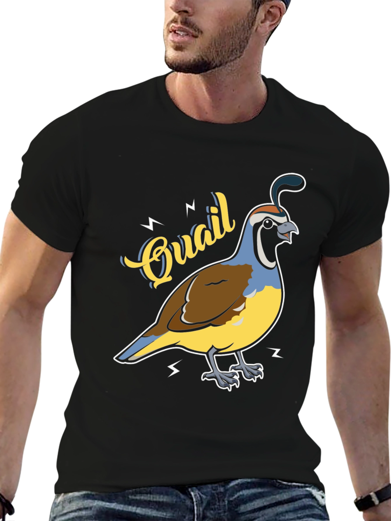 Quail Graphic T-Shirt - Bird Lover Tee