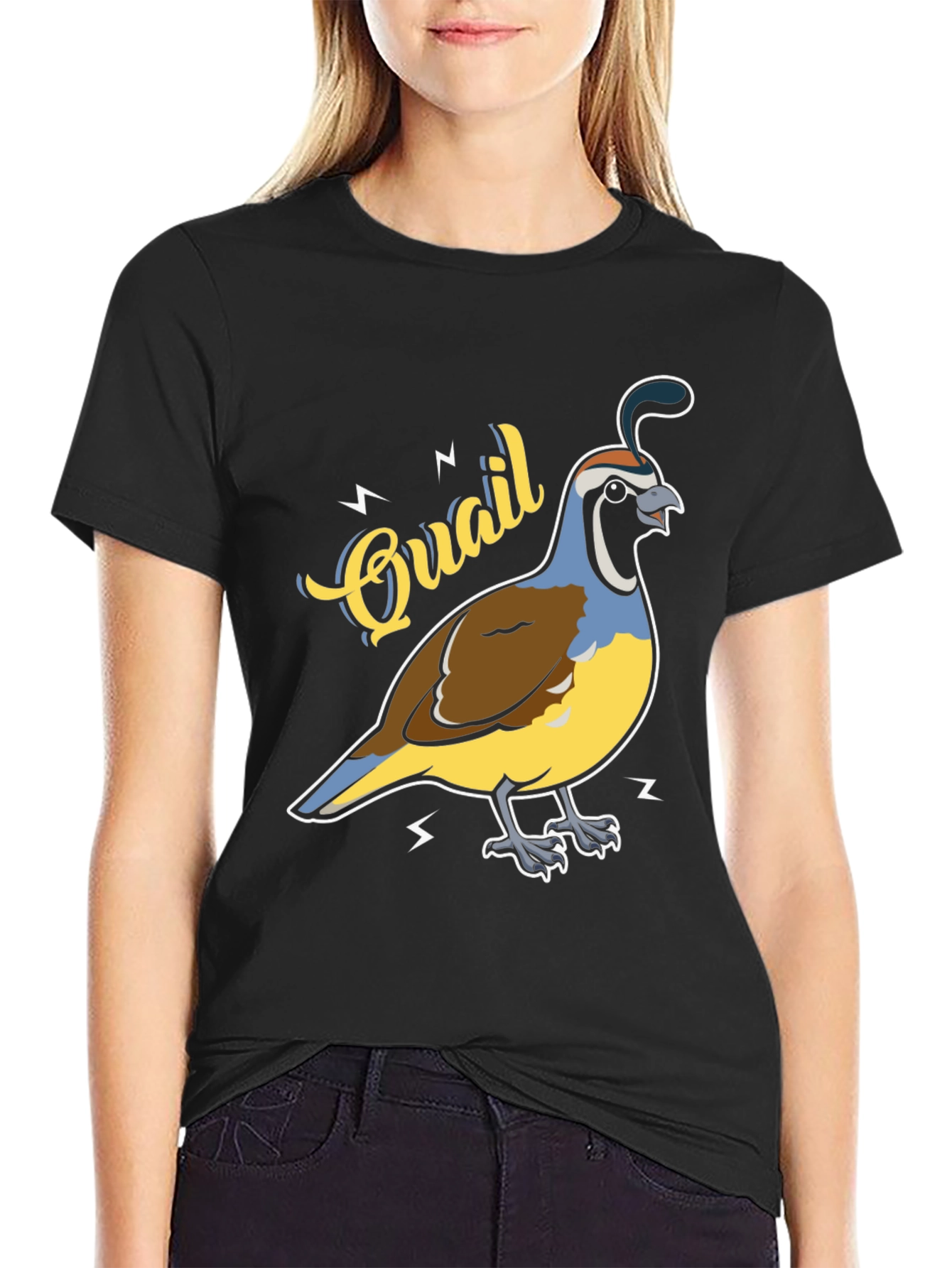 Quail Graphic T-Shirt - Bird Lover Tee