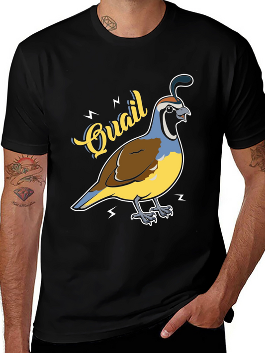 Quail Graphic T-Shirt - Bird Lover Tee