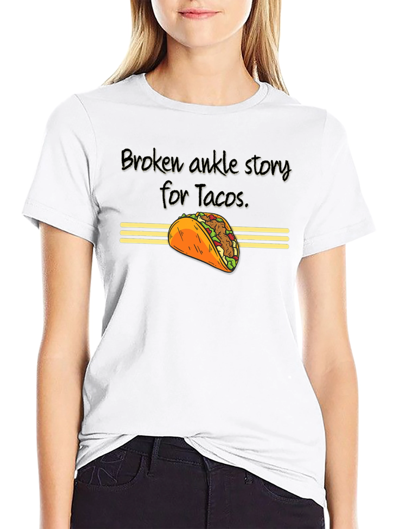 Funny Taco T-Shirt - Broken Ankle Story