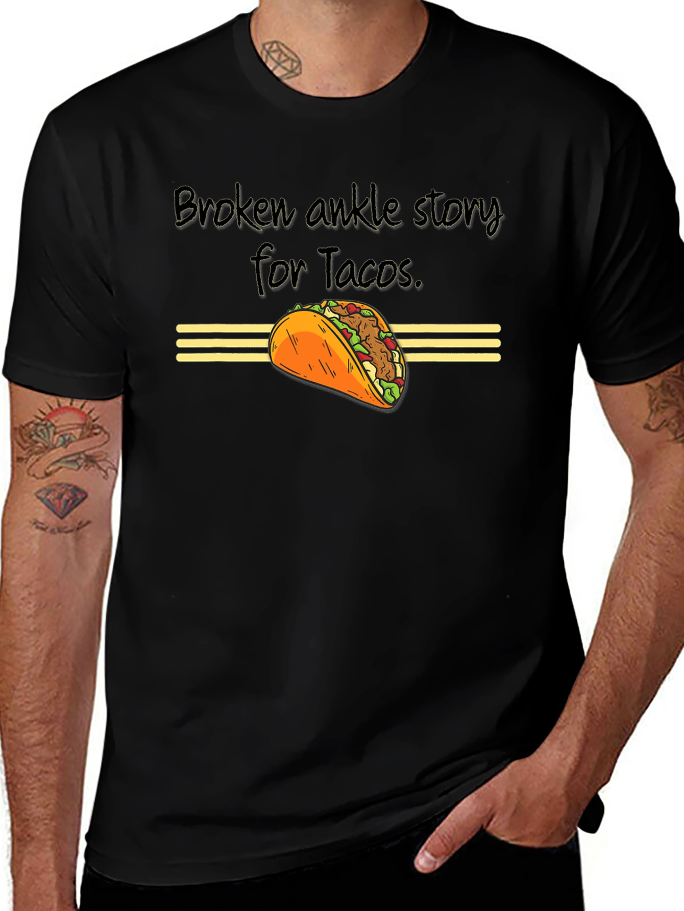 Funny Taco T-Shirt - Broken Ankle Story