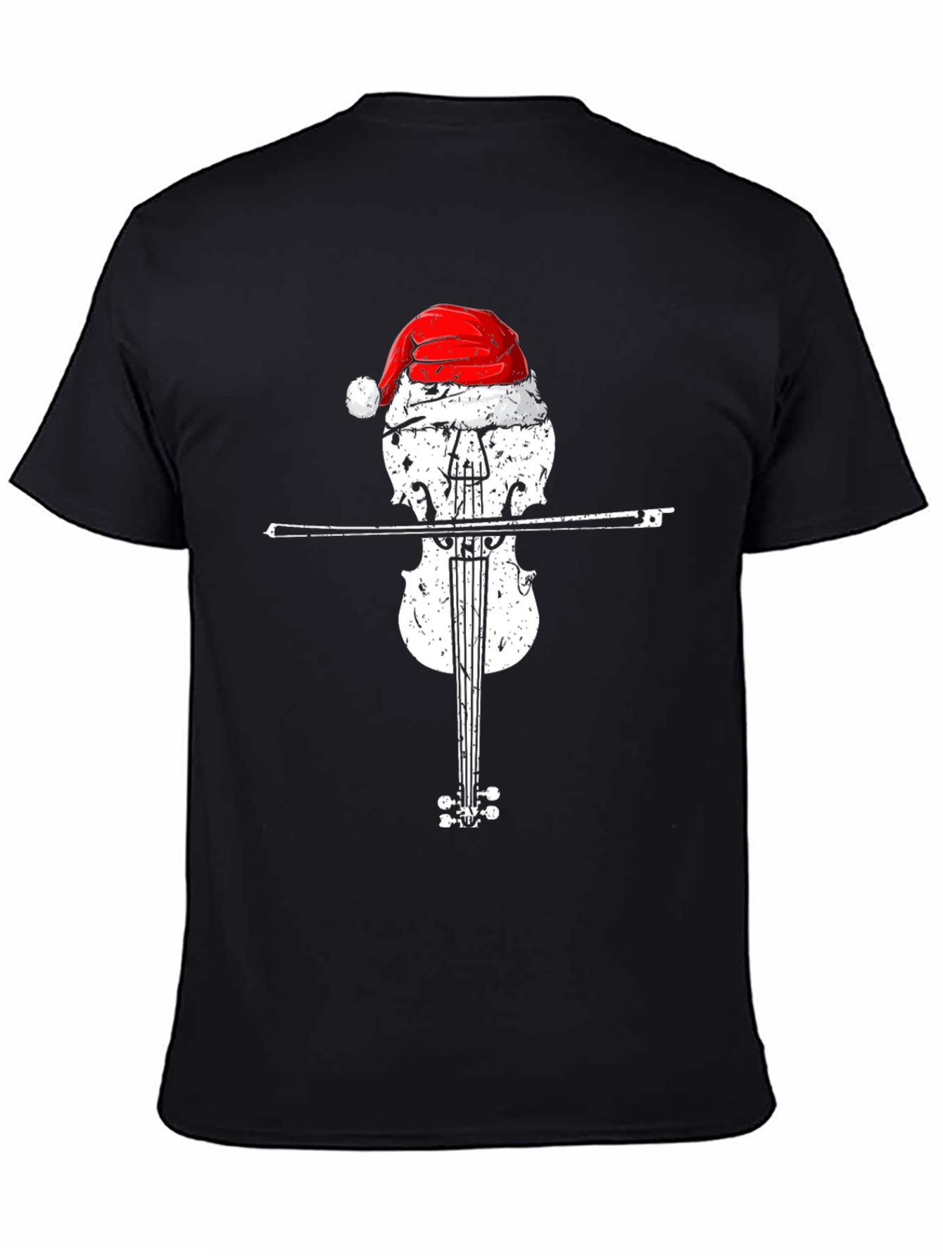 Christmas Violin Santa Hat T-Shirt