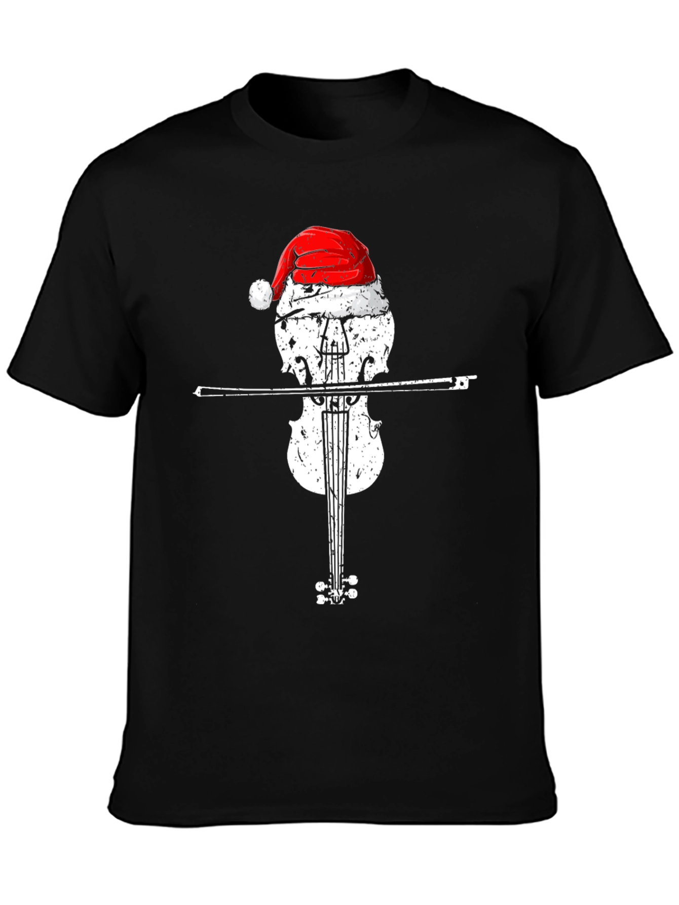 Christmas Violin Santa Hat T-Shirt