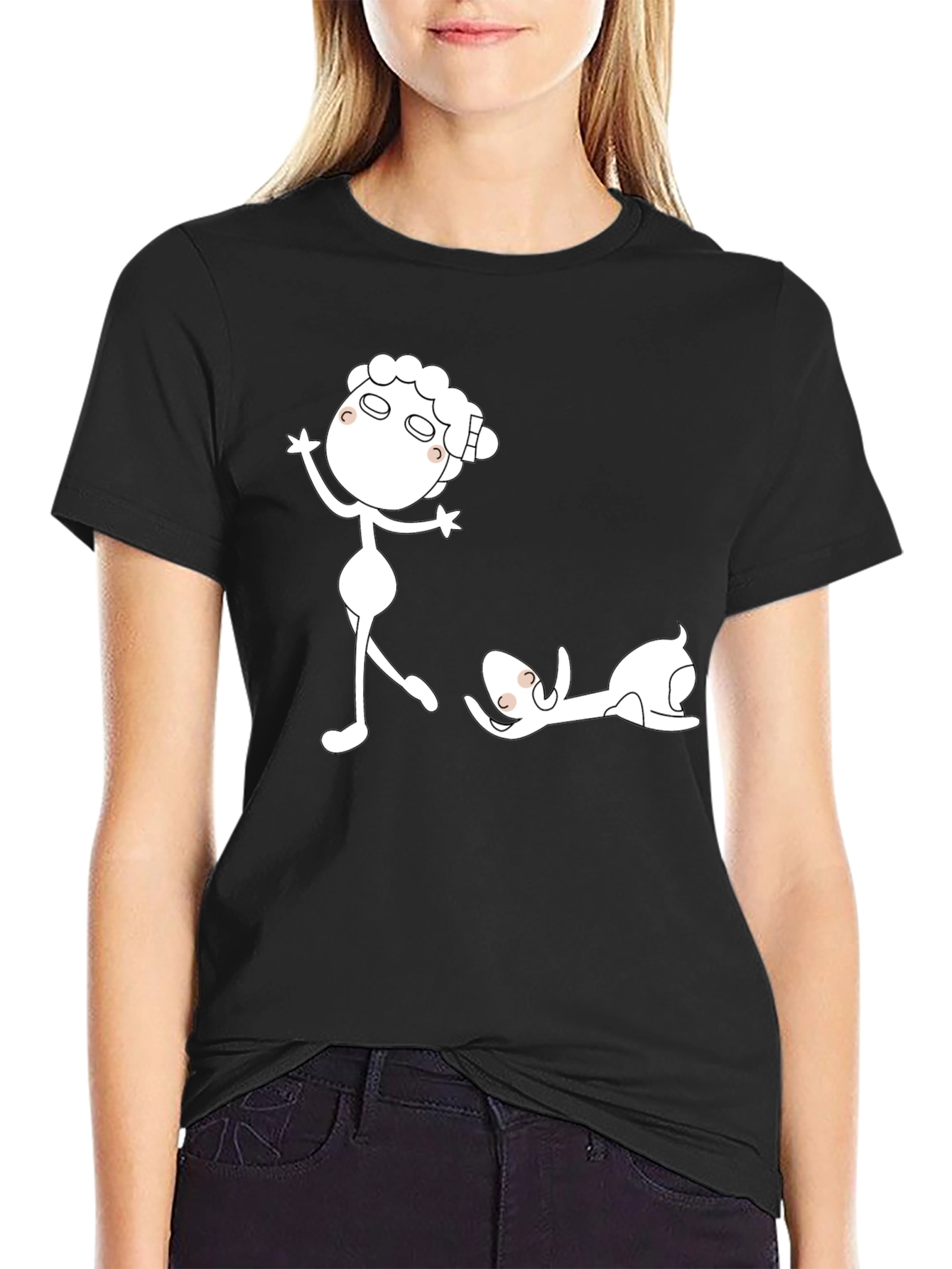 Funny Sheep Black T-Shirt