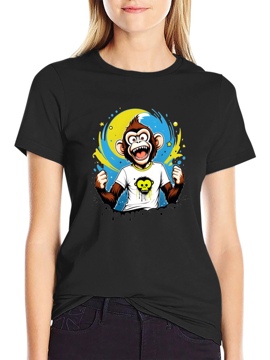 Funky Monkey Graphic T-Shirt - Black