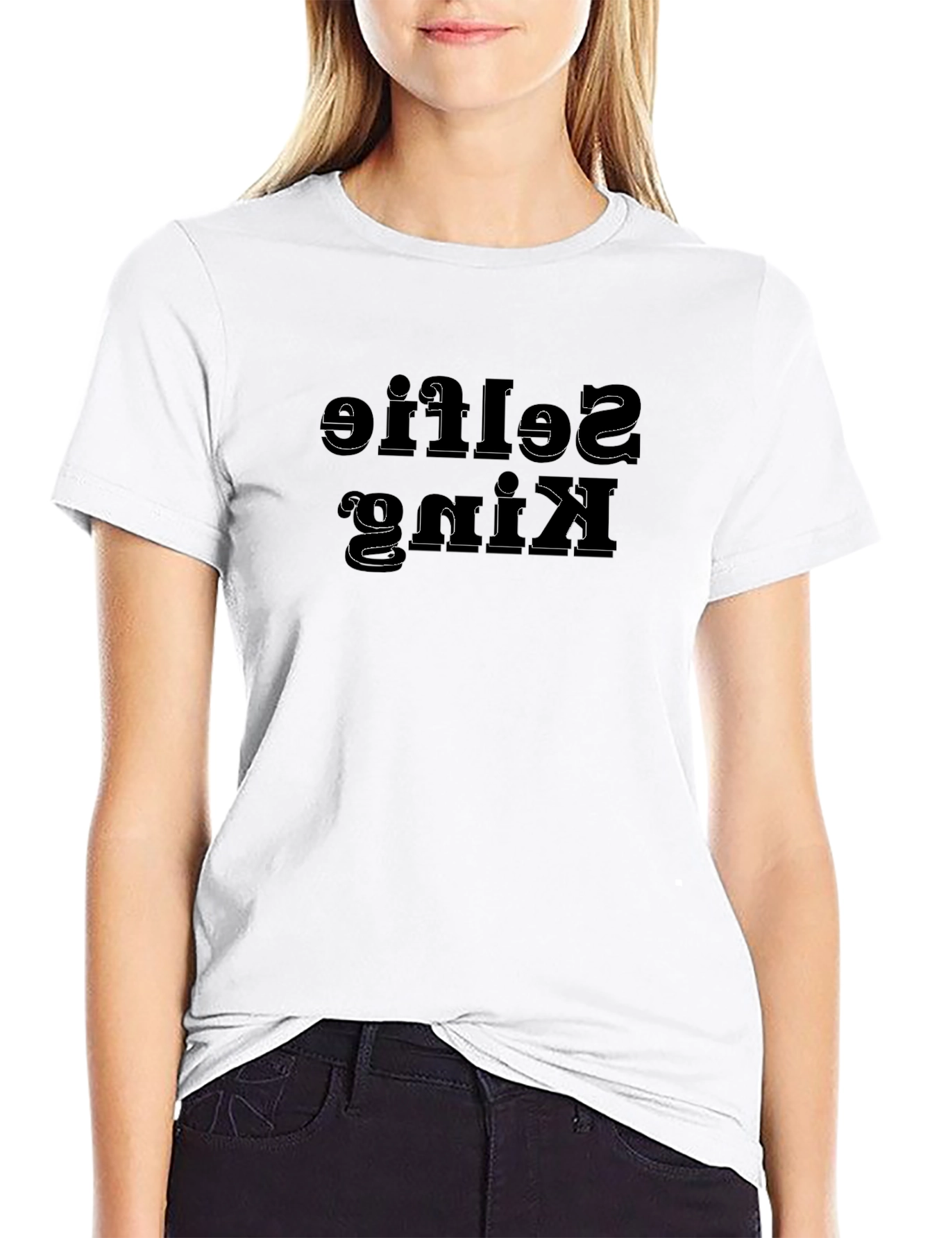 Selfie King Black Graphic Tee