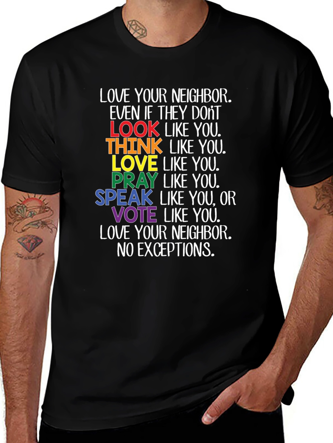 Love Your Neighbor LGBTQ+ Pride T-Shirt