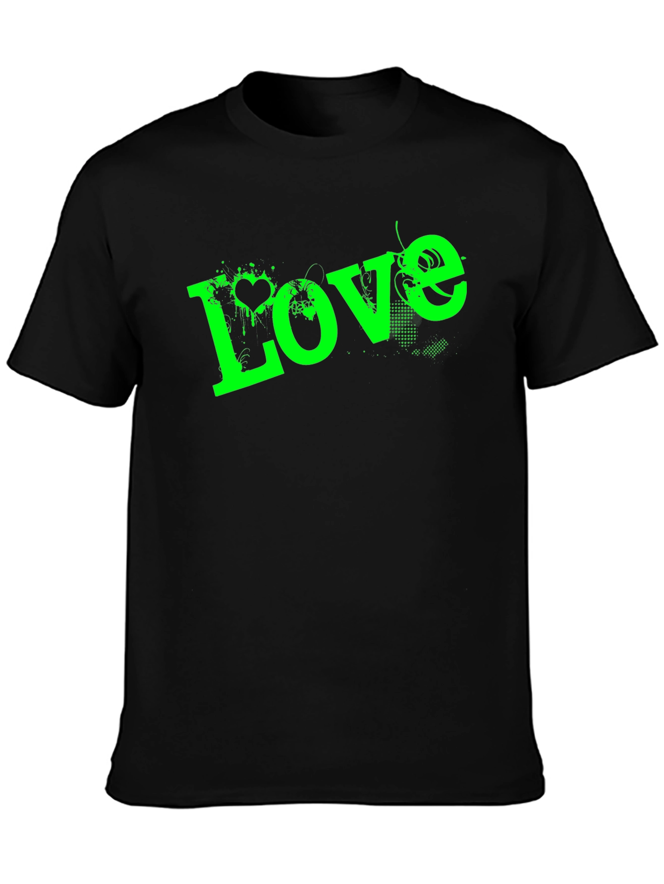 Love Graphic Print Black T-Shirt