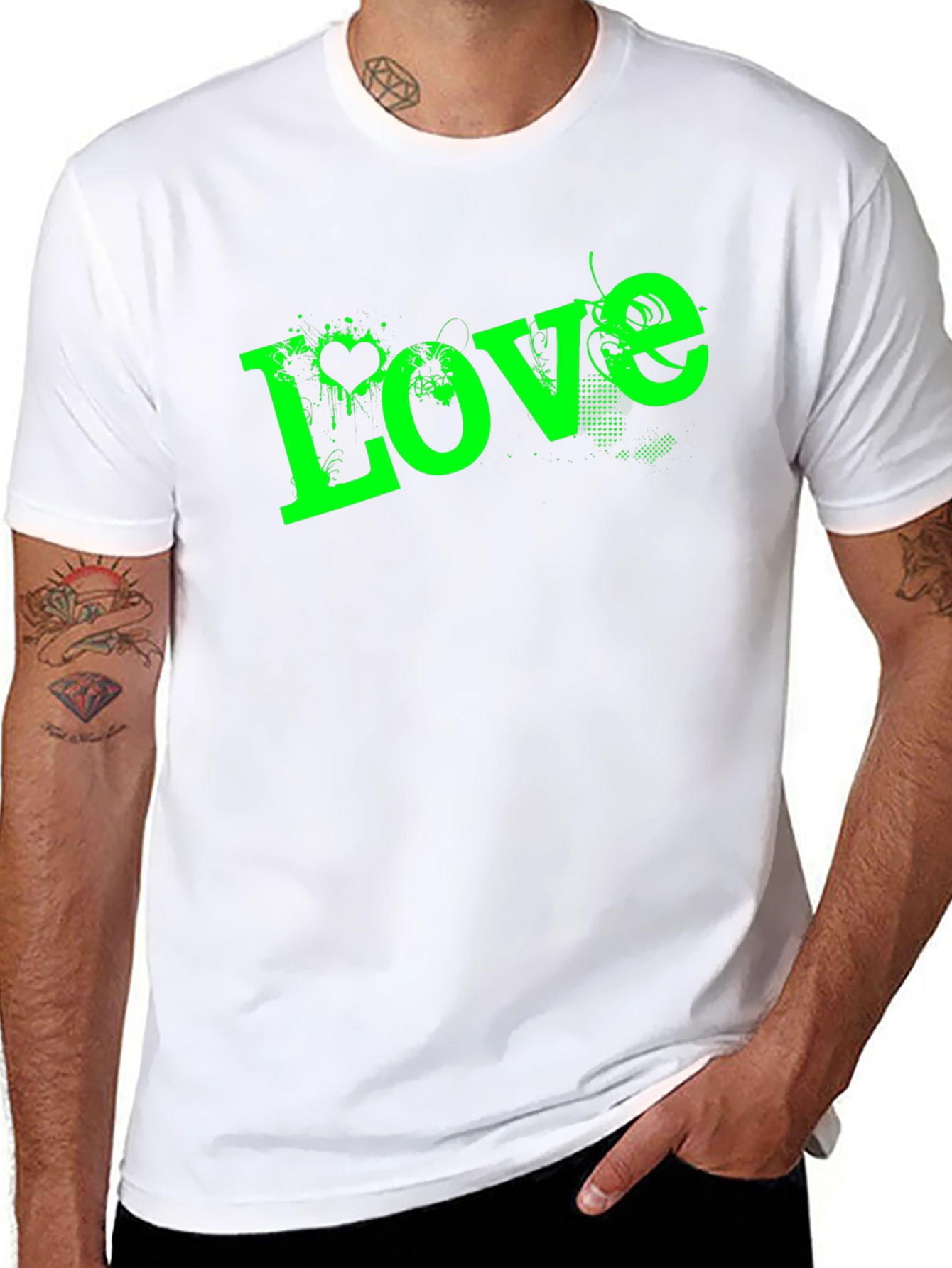 Love Graphic Print Black T-Shirt