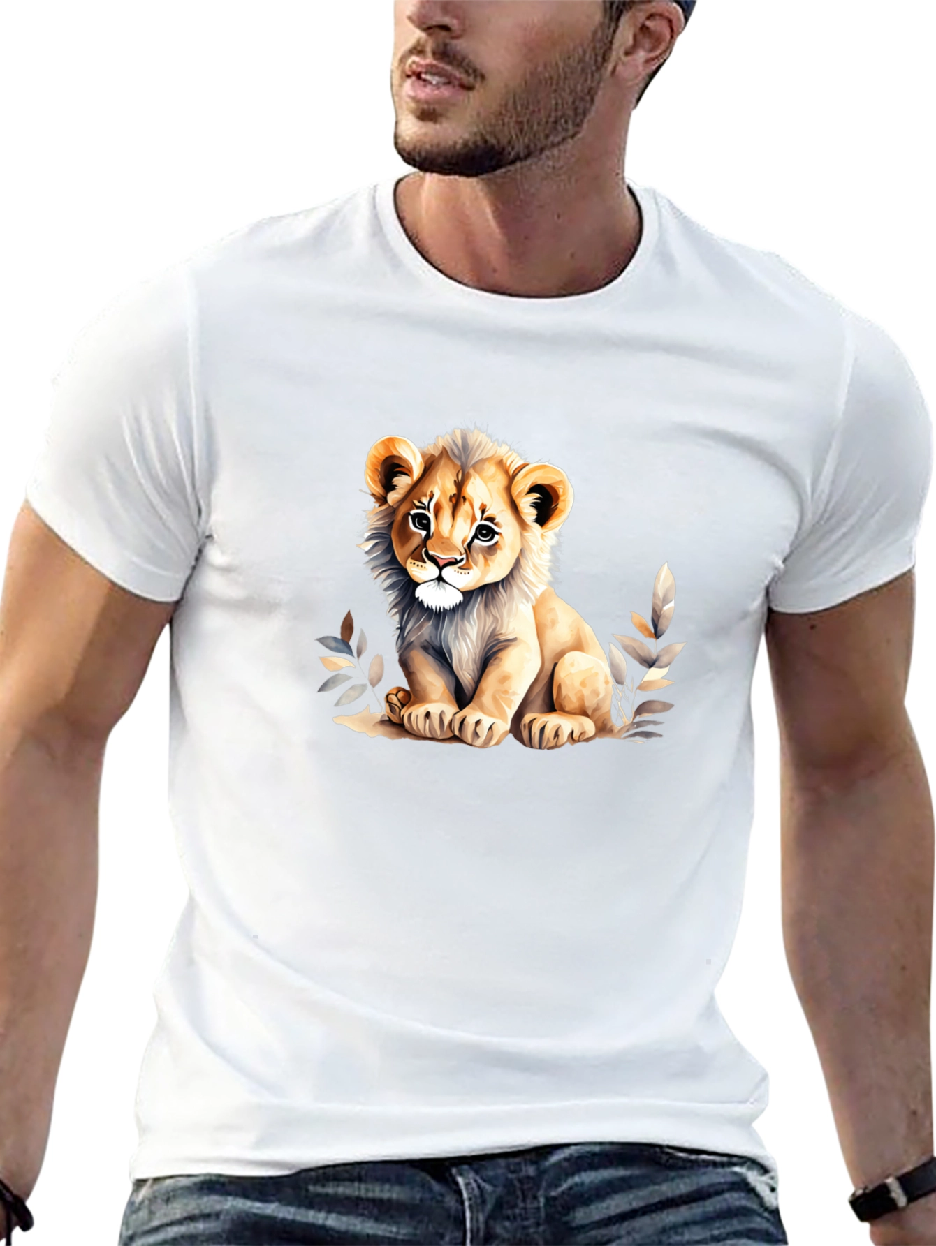 Cute Lion Cub Graphic Tee