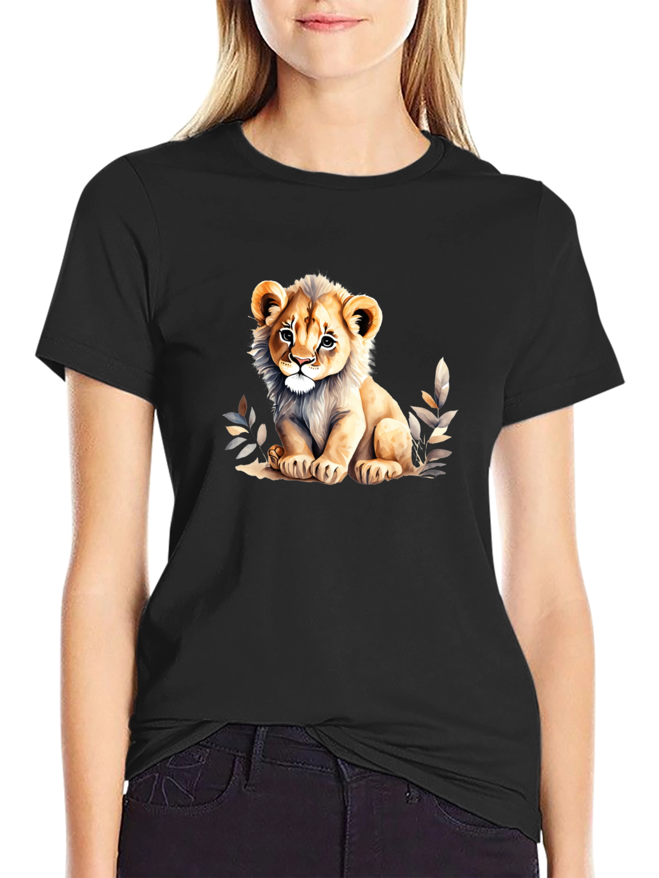 Cute Lion Cub Graphic Tee